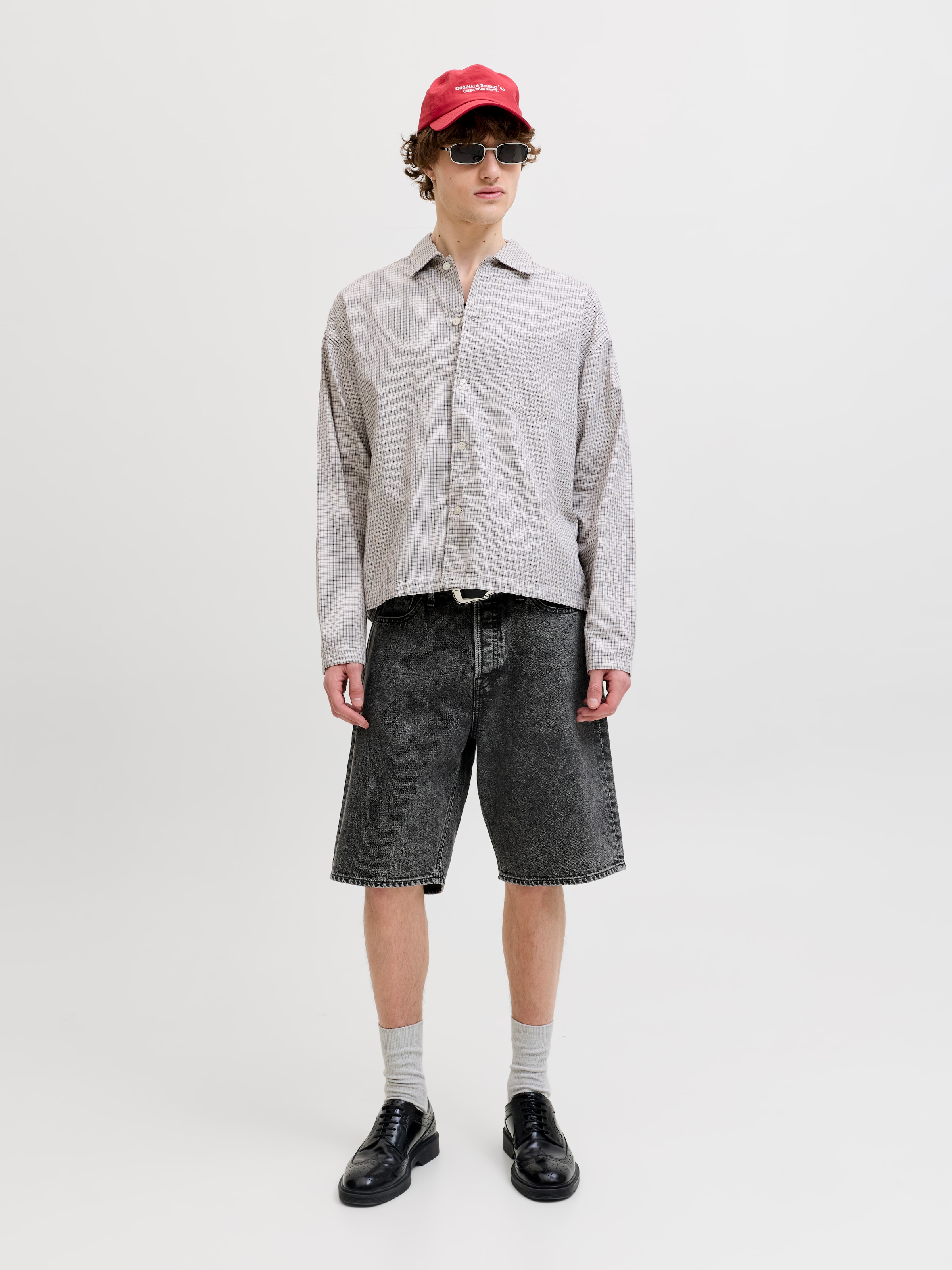 Jack & Jones Short en jean »JJIALEX JJORIGINAL SHORTS SQ 734 ST LN« coton, baggy fit