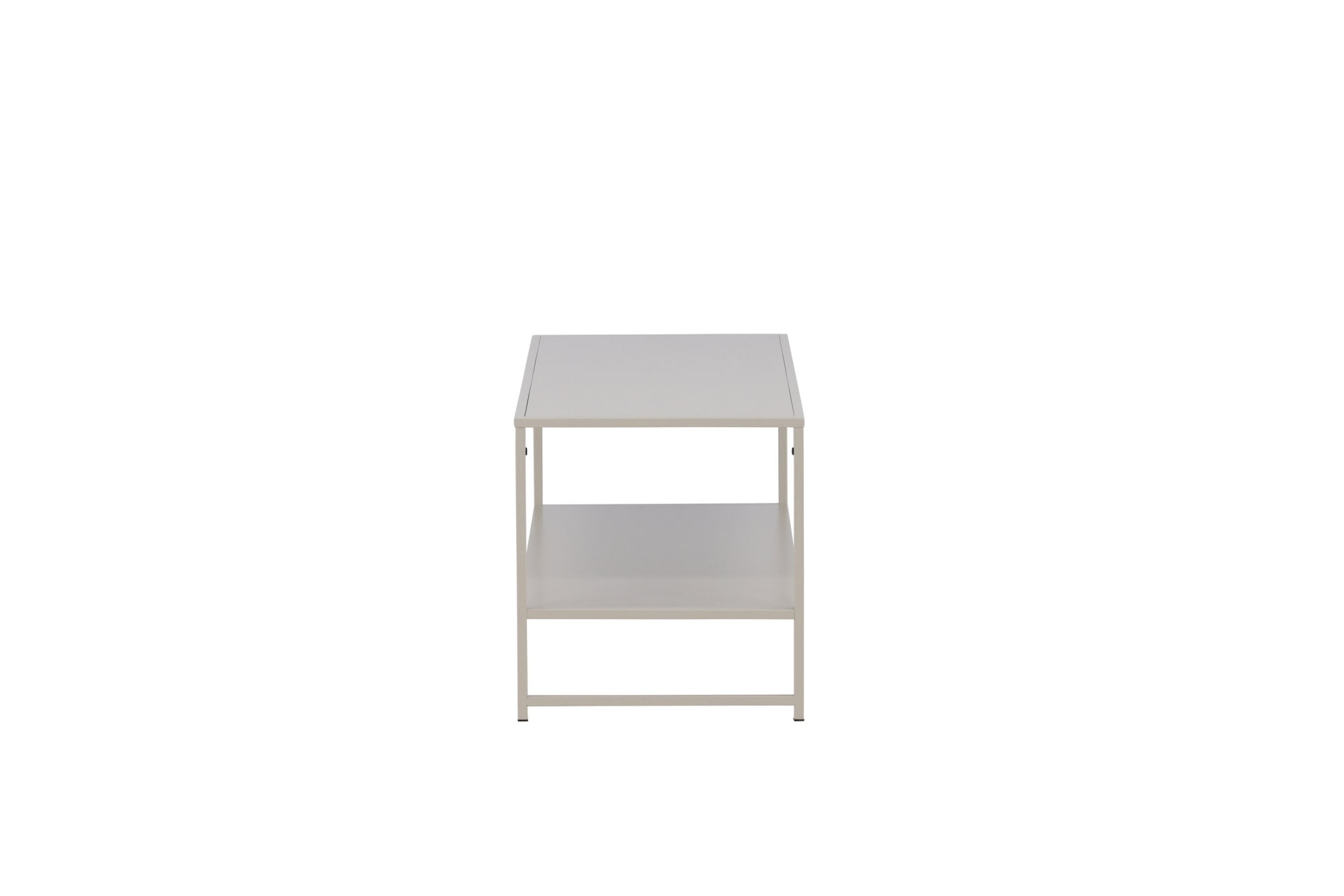 Venture Home Couchtisch »Staal, Beistelltisch mit Regalboden in Beige, 102 × 43 cm« Ablagetisch, Stahl pulverbeschichtet, mit Regal, schlank, modern