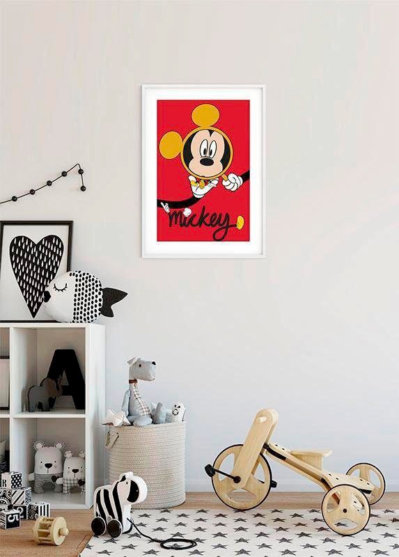Komar Bild »Mickey Mouse Magnifying Glass«, Disney, (1 St.), Wandbild zur Dekoration im Kinderzimmer - ohne Rahmen