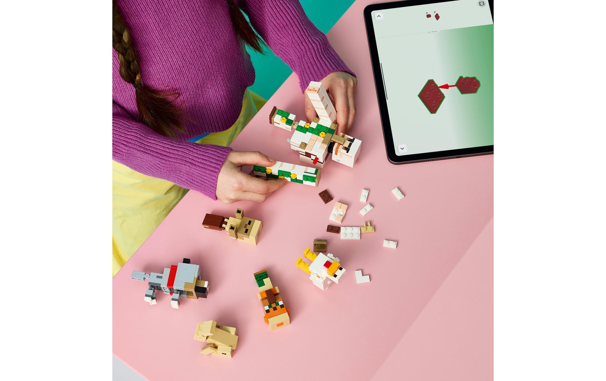 LEGO® Konstruktionsspielsteine »Angriff des Hühnerreiters in der Wüste (21592), LEGO Minecraft« Made in Europe