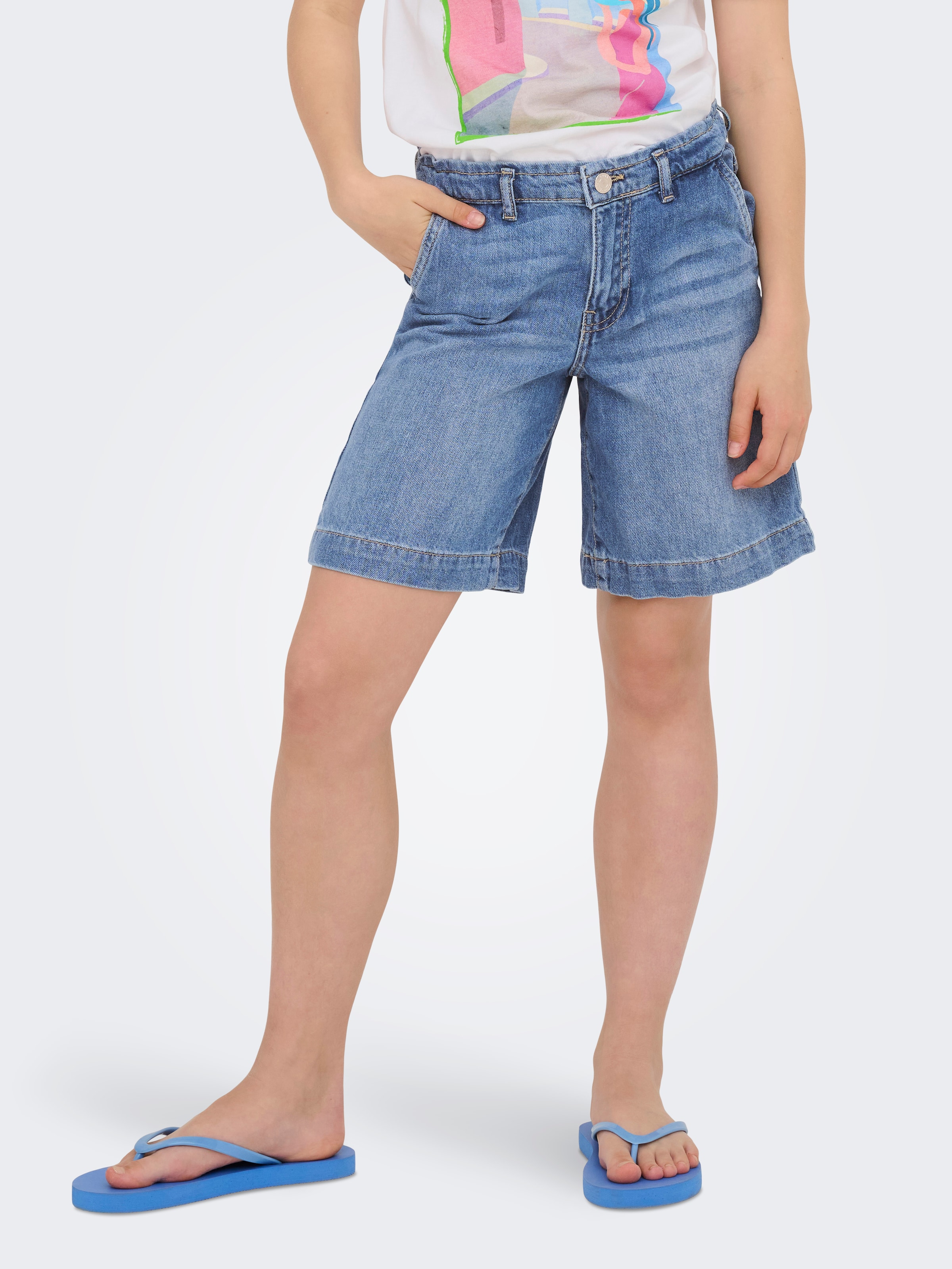KIDS ONLY Jeansshorts »KOGCOMET WIDE LONG SHORTS DNM DIA NOOS«