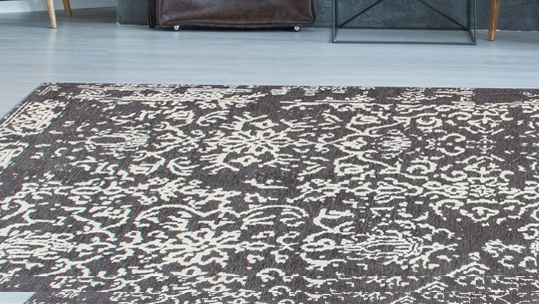 Image of Kayoom Teppich "River 130" rechteckig 10 mm Höhe Jacquard, Retro- und Vintage-Design, Baumwollrücken