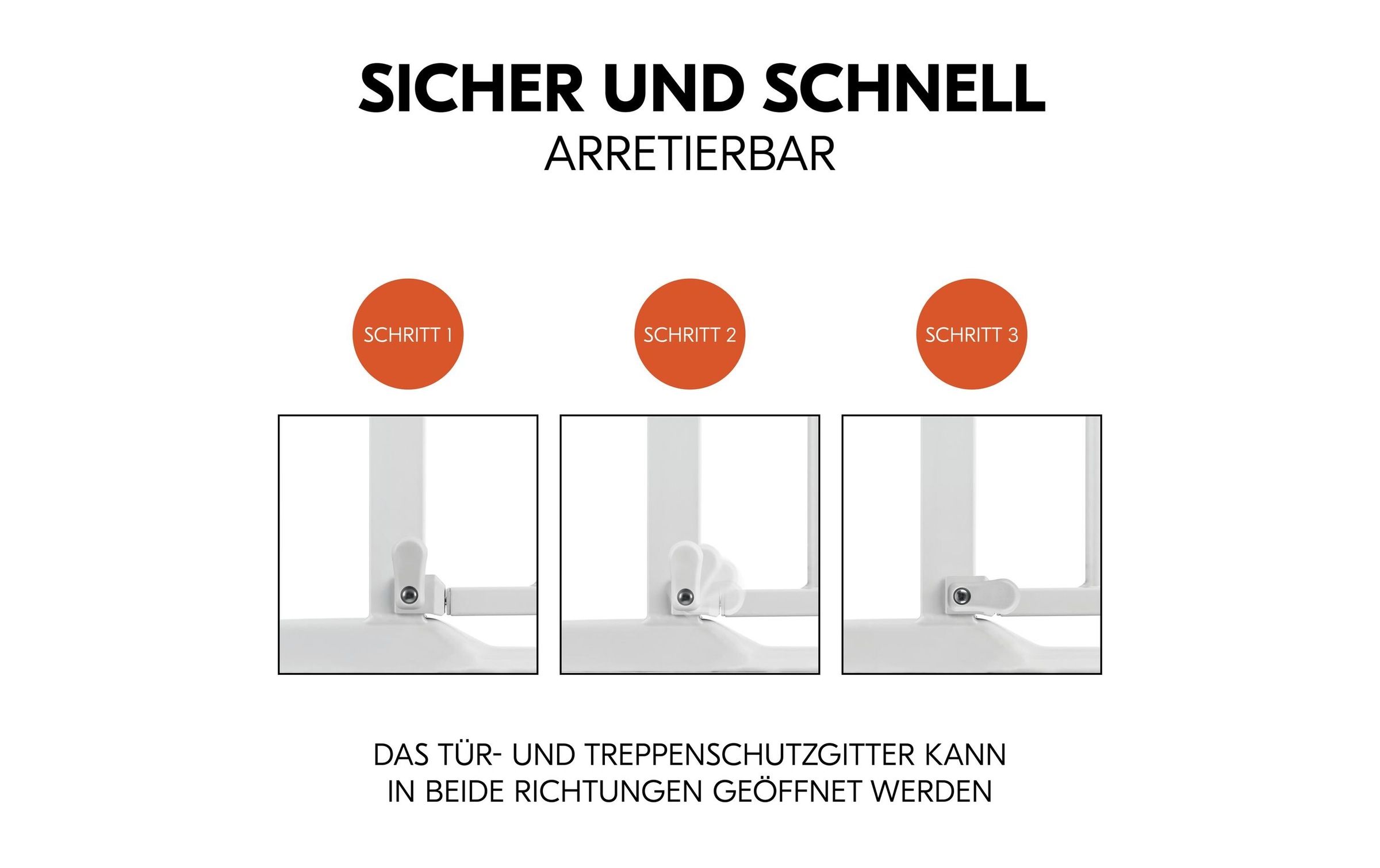 Hauck Türschutzgitter »Clear Step 2 75 cm - 80 cm«