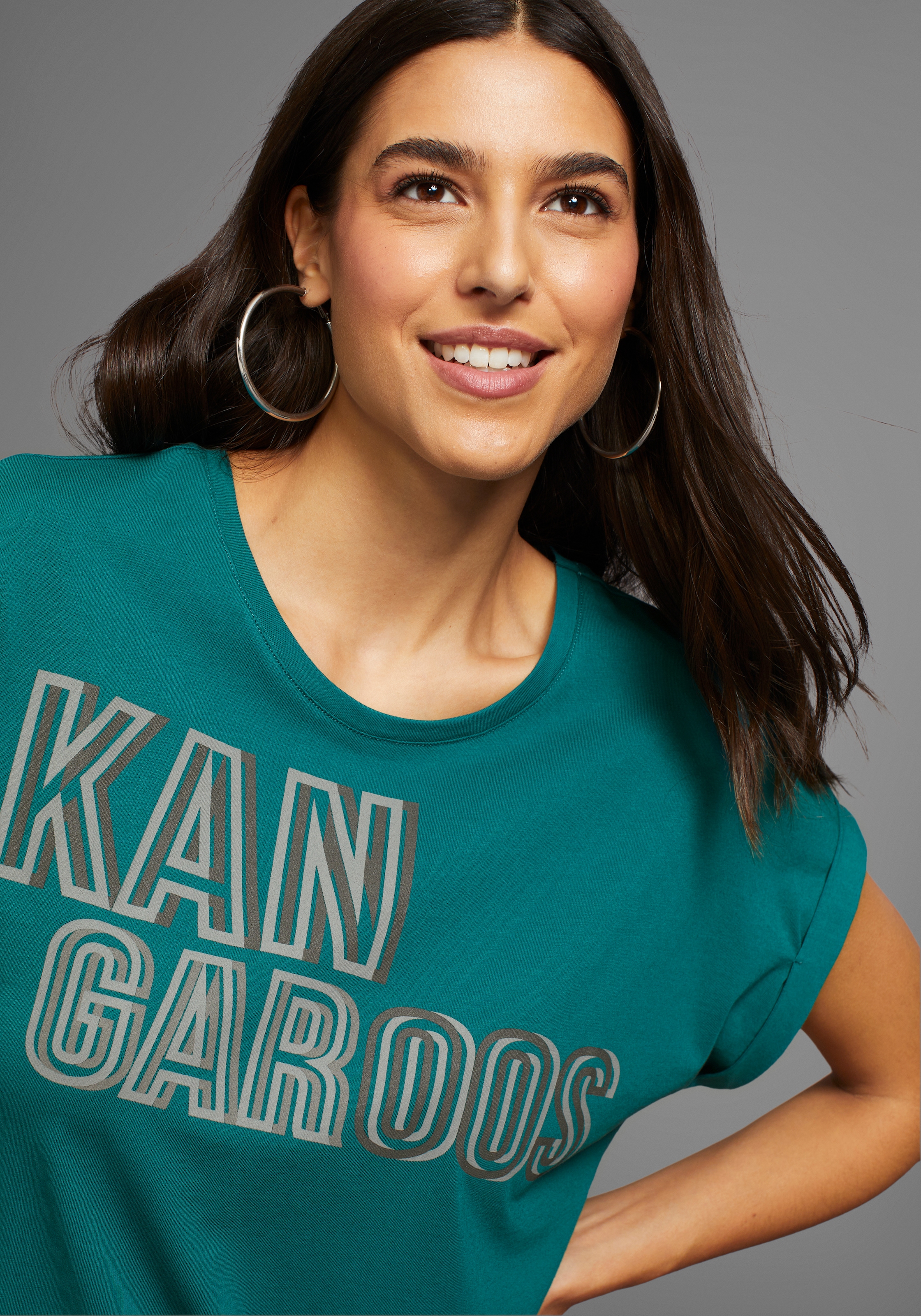 KangaROOS Kurzarmshirt, mit Placement-Print