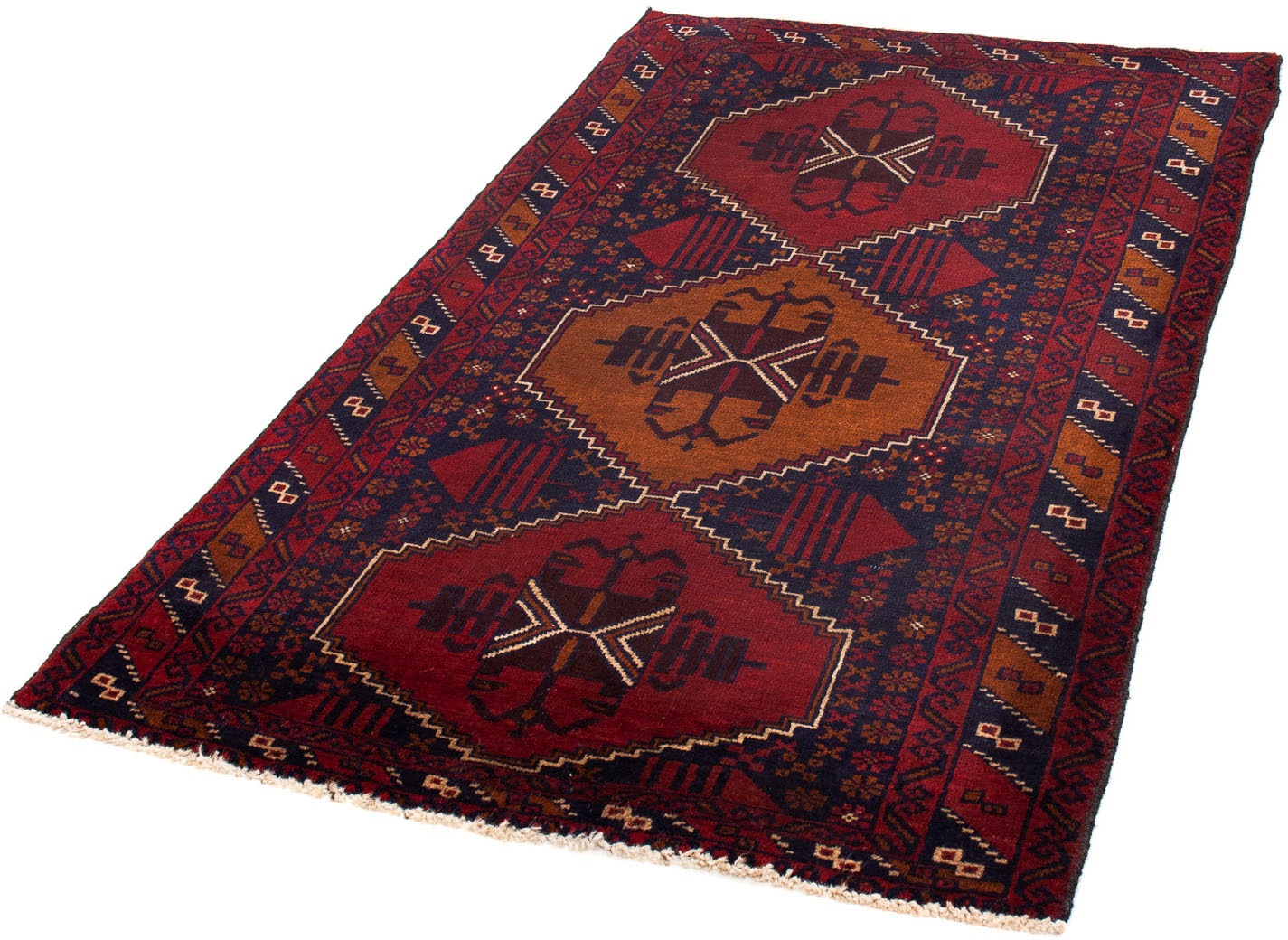 Image of morgenland Orientteppich »Belutsch - 152 x 90 cm - dunkelrot«, rechteckig, 8 mm Höhe, Wohnzimmer, Handgeknüpft, Einzelstück mit Zertifikat bei Ackermann Versand Schweiz