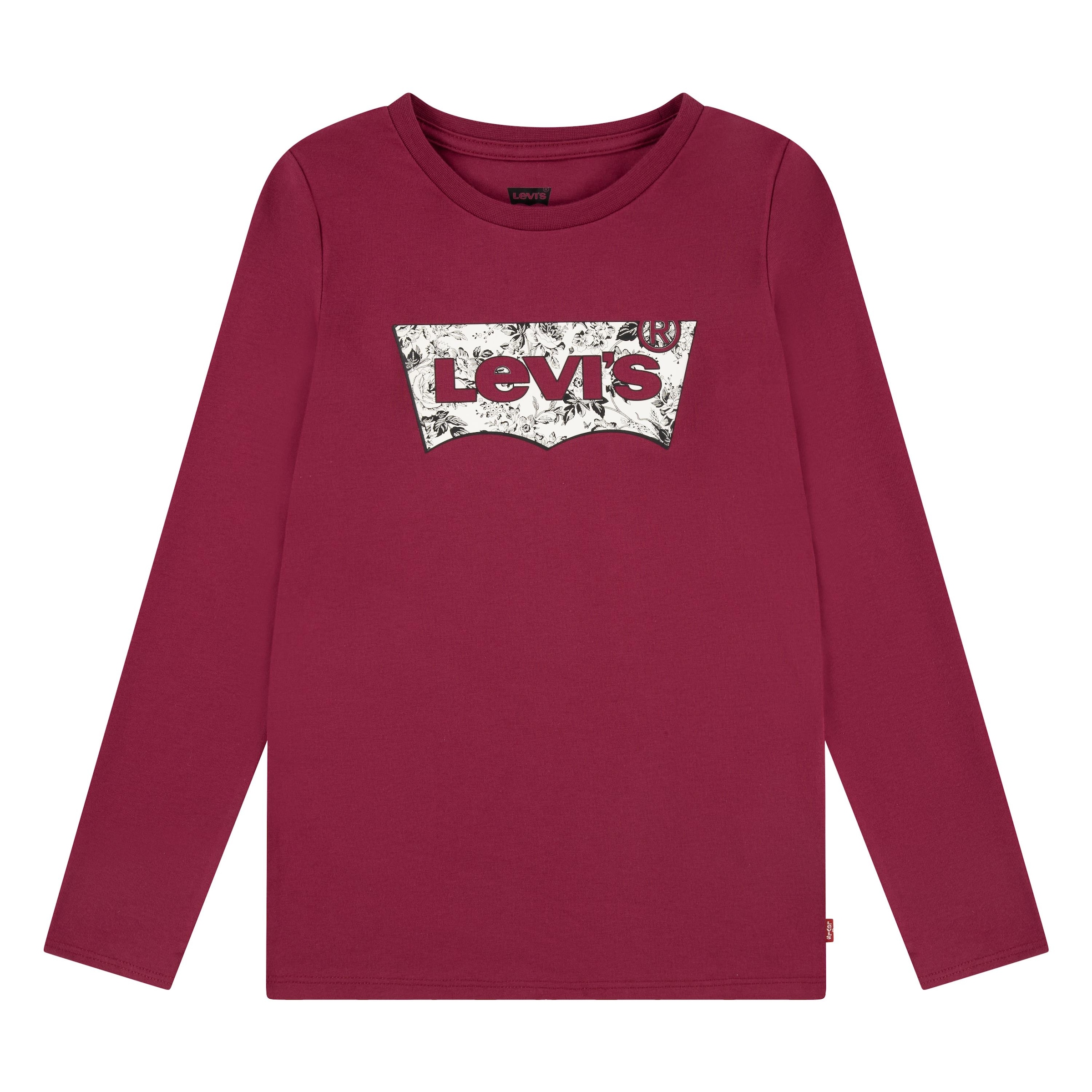 Image of Levis Kids Langarmshirt "LVG ROSE BATWING FILLS LS TEE" mit floralem Batwing-Logo