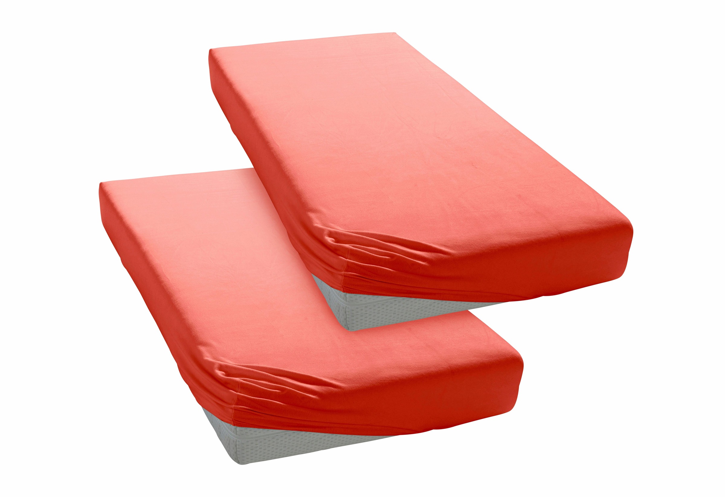 Image of my home Spannbettlaken »Physalis, weicher Jersey aus reiner Baumwolle, Bettlaken in 180x200 cm, 140x200 cm, 90x200 cm und weiteren Grössen, Spannbettlaken aus 100% Baumwolle«, (2 St.), Spannbettlaken für Matratzenhöhe bis zu 20 cm, mit Gummizug bei Ackerm