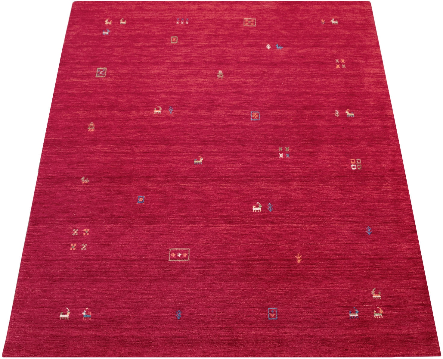 Image of Paco Home Wollteppich »Gabbeh 312«, rechteckig, 9 mm Höhe, Kurzflor, handgewebt, reine Wolle, Gabbeh-Stil, Wohnzimmer bei Ackermann Versand Schweiz