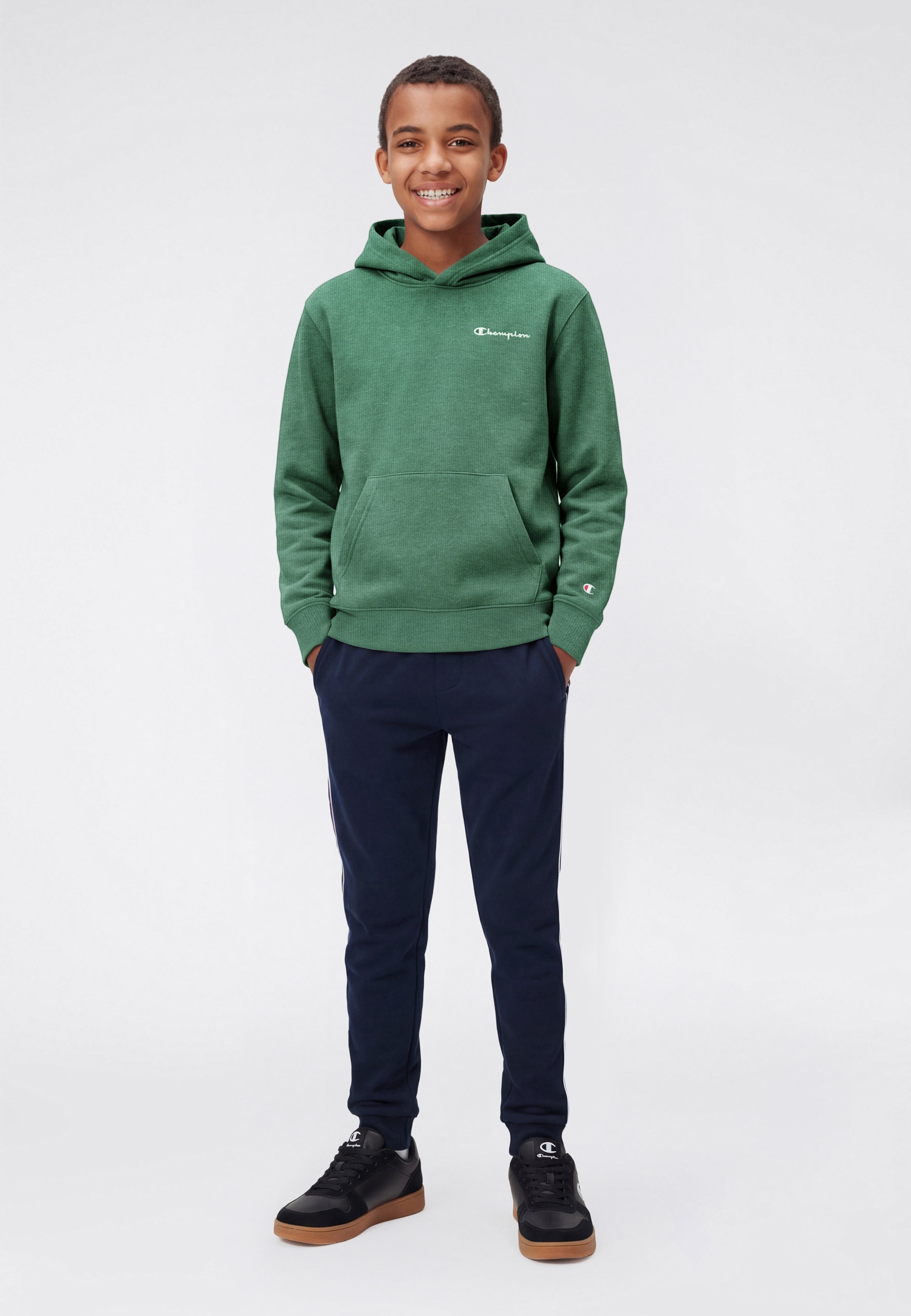 Image of Champion Kapuzensweatshirt "ICONS CONTRAST Terry Hoodie", für Kinder, sportlicher Stil, mit Kapuze