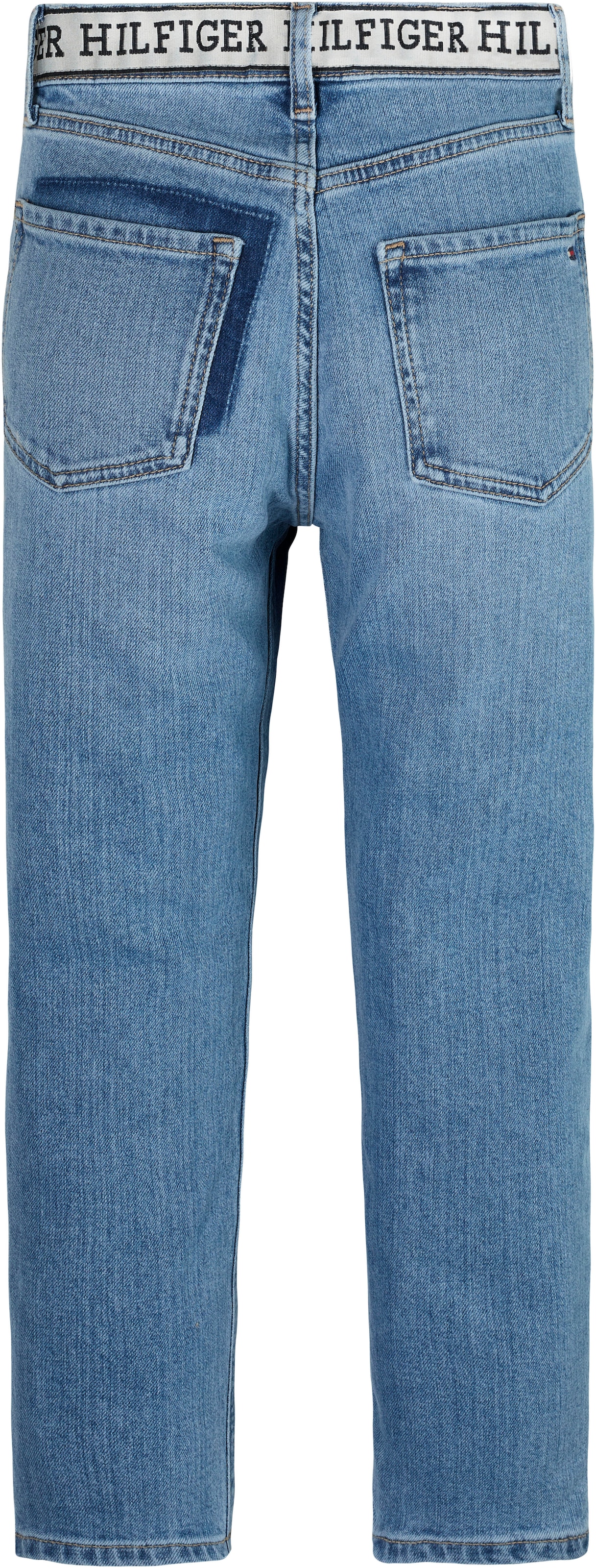 Logoschriftzug Bund ♕ RECONSTRUCTED versandkostenfrei auf Hilfiger mit Straight-Jeans Tommy WASH«, am »ARCHIVE MID