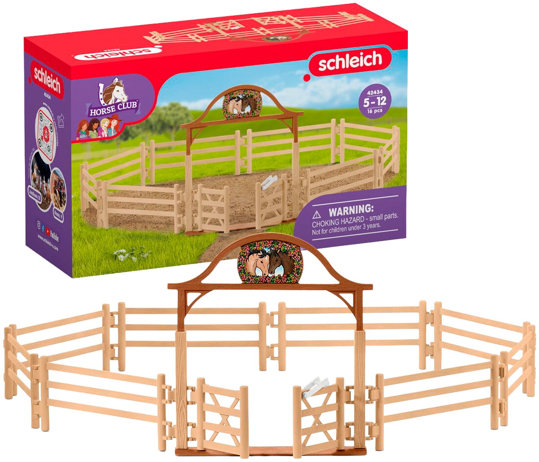 Schleich Spielwelt "HORSE CLUB, Pferdekoppel mit Eingangstor (42434)" Made in Germany