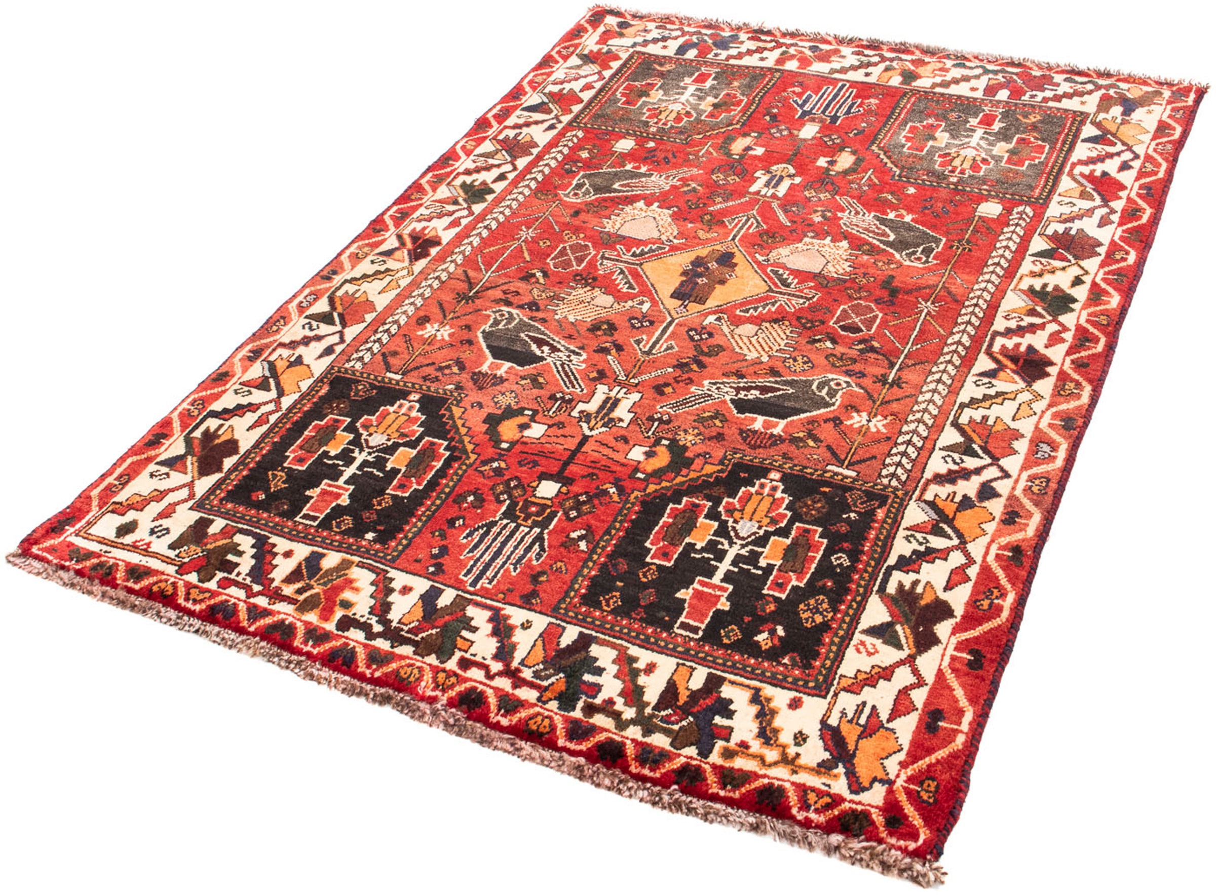 Image of morgenland Orientteppich »Perser - Nomadic - 160 x 110 cm - dunkelrot«, rechteckig, 10 mm Höhe, Wohnzimmer, Handgeknüpft, Einzelstück mit Zertifikat bei Ackermann Versand Schweiz