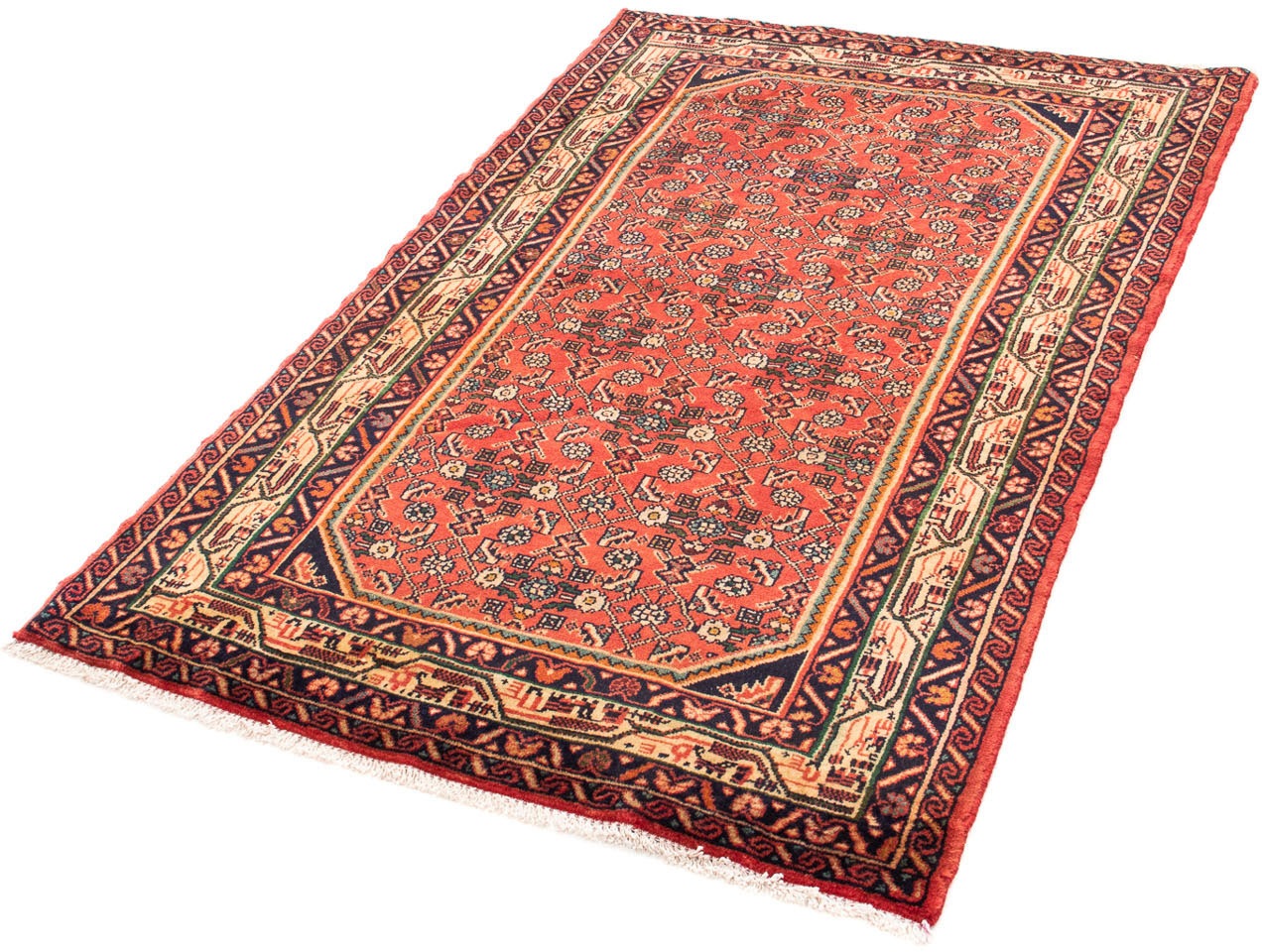 Image of morgenland Orientteppich »Perser - Nomadic - 160 x 105 cm - rot«, rechteckig, 10 mm Höhe, Wohnzimmer, Handgeknüpft, Einzelstück mit Zertifikat bei Ackermann Versand Schweiz