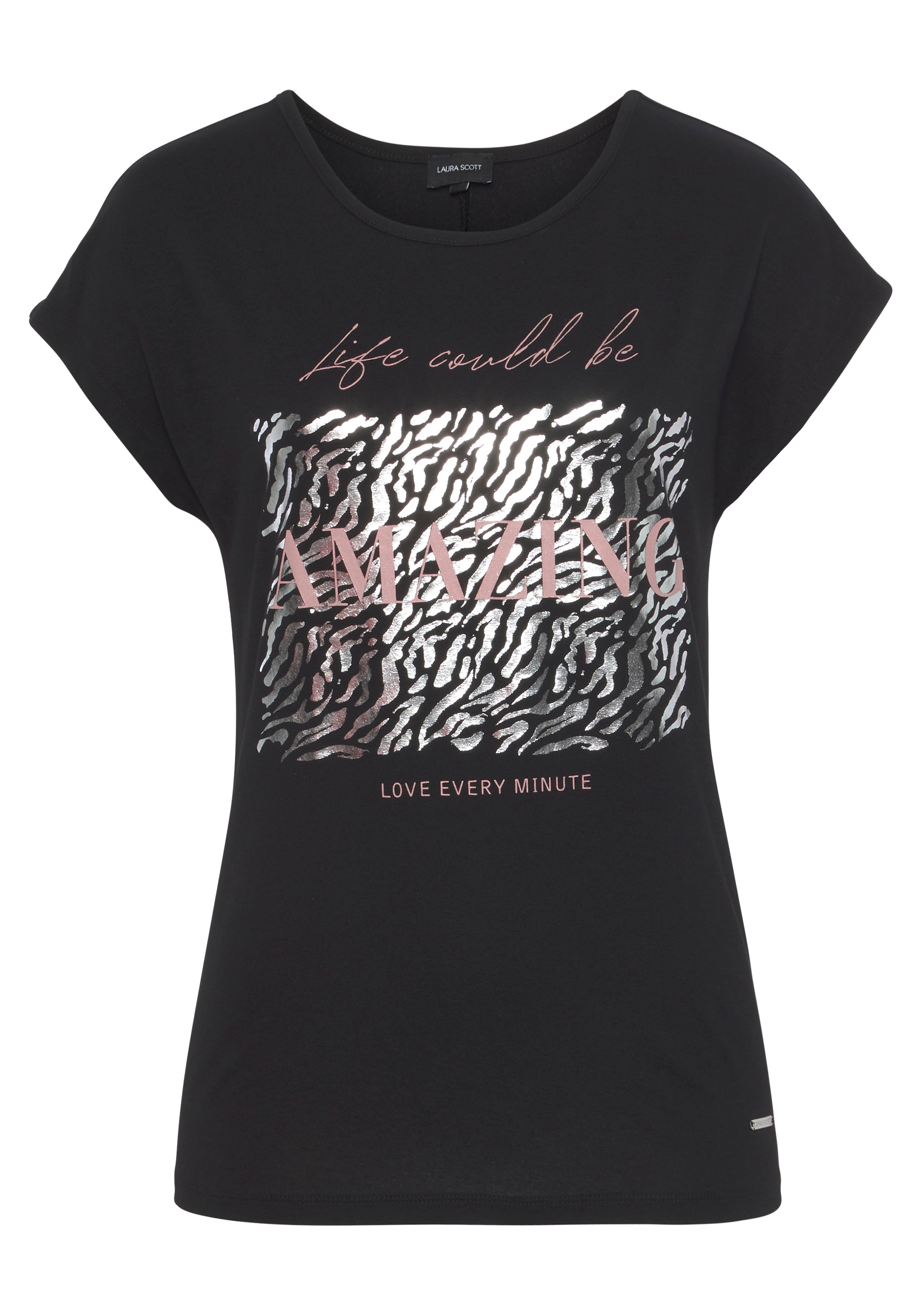 Laura Scott T-Shirt, mit modischem Folienprint