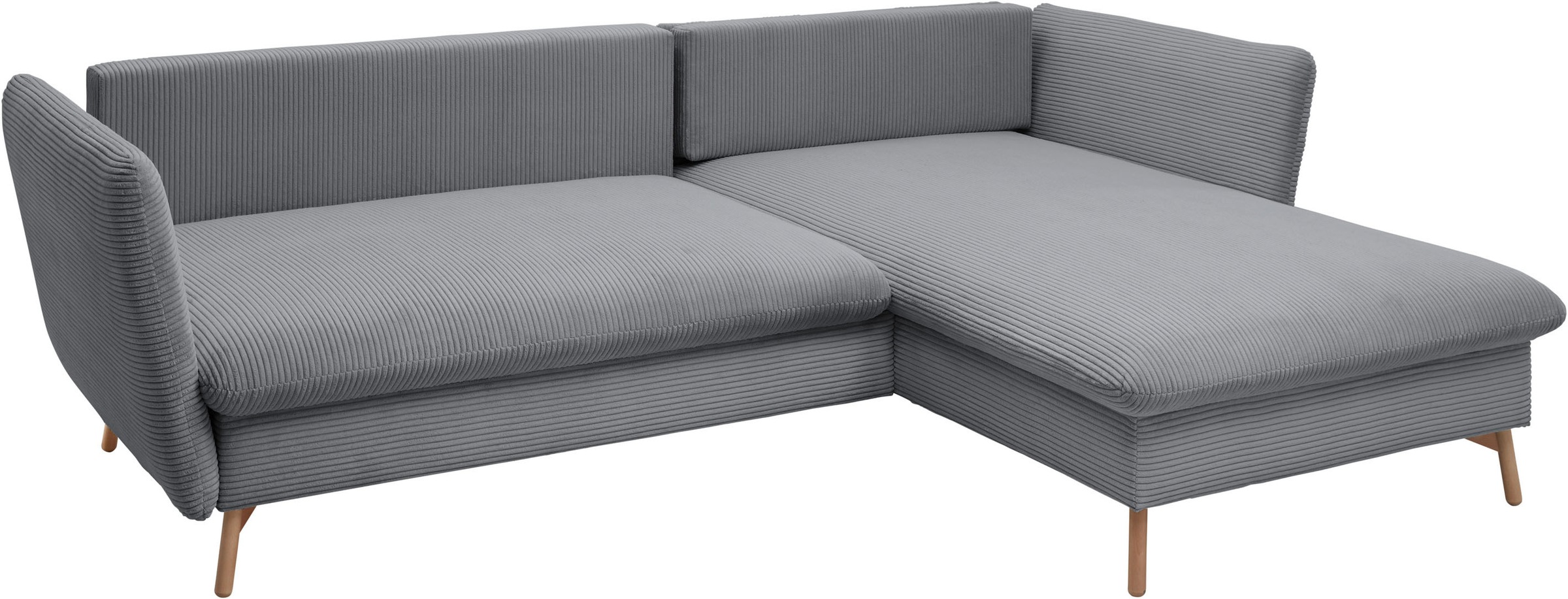 GOODproduct Ecksofa »MERLE, 258 cm, L-Form, traumhafter Cord,« mit Bettfunktion und Bettkasten, Liegefläche 224 x 139