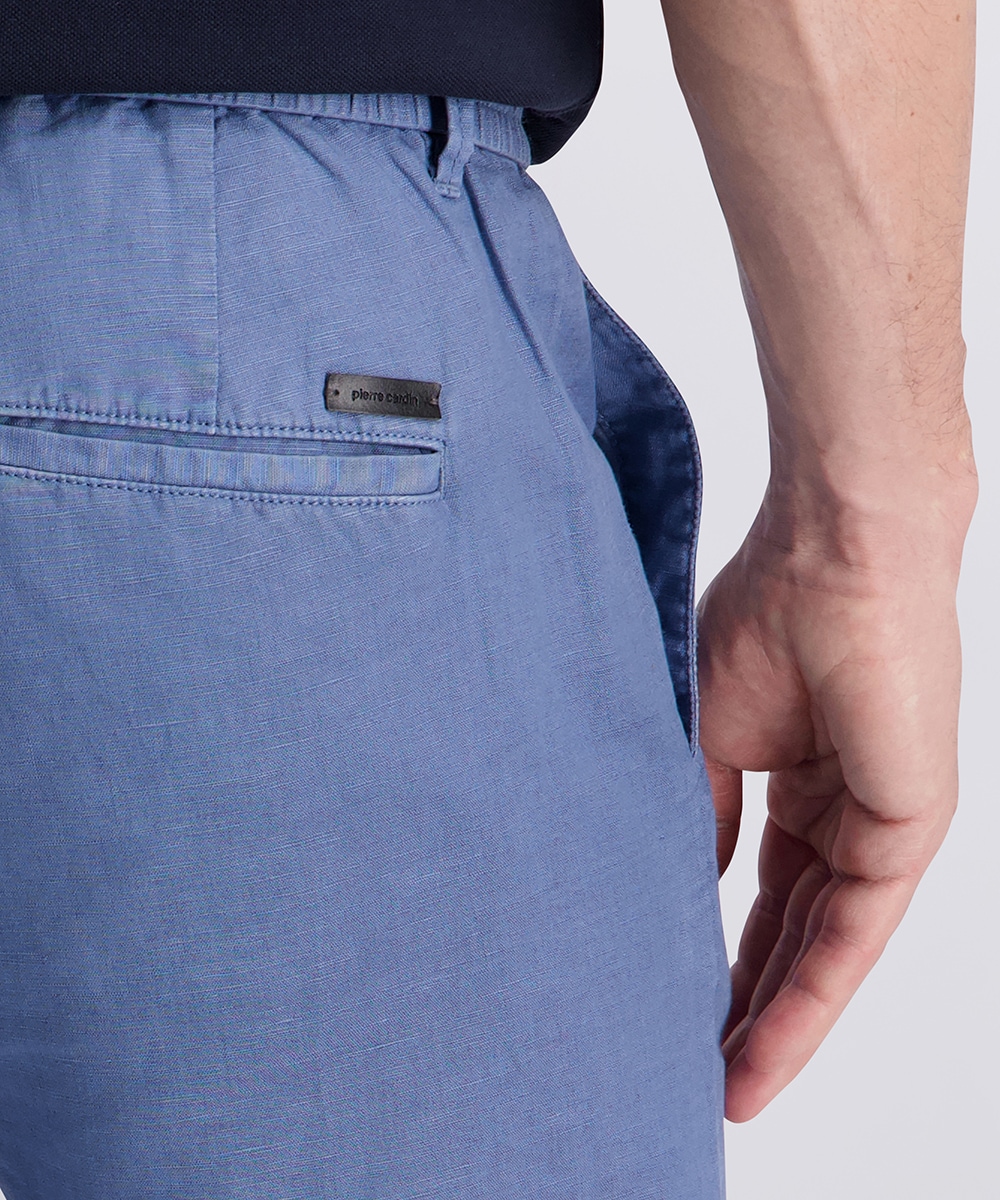Pierre Cardin Pantalon en lin »Chino Clemont Leinen Mix«  avec ceinture élastique et cordon de serrage