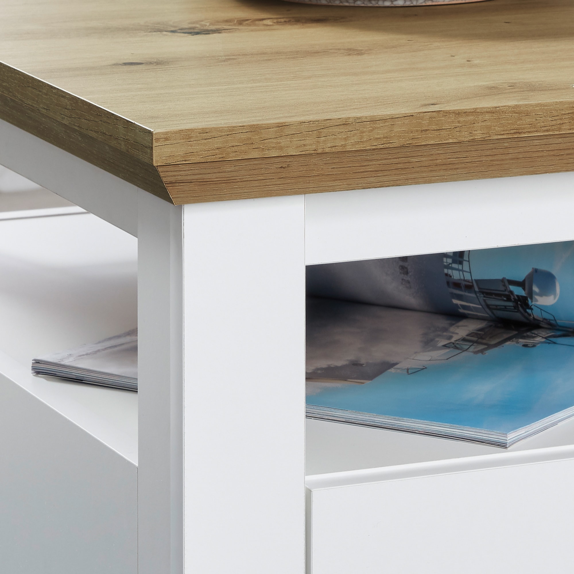 INOSIGN Couchtisch »Ulm«, Couchtisch mit Schublade & offenem Fach - (B/T/H) 70/70/46 cm