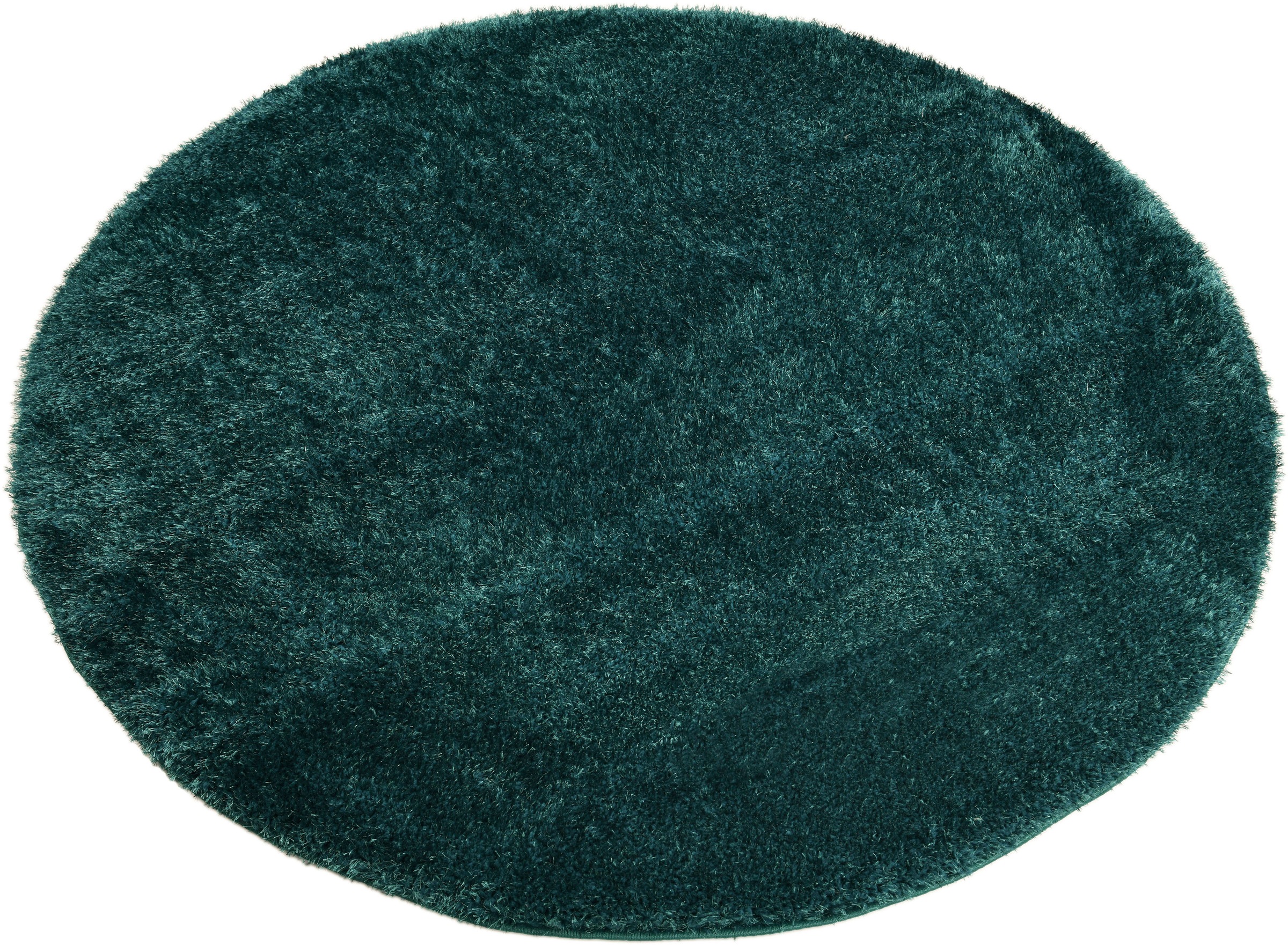 Home affaire Hochflor-Teppich »Malin«, rund, Uni-Farben, leicht glänzend, besonders flauschig durch Mikrofaser