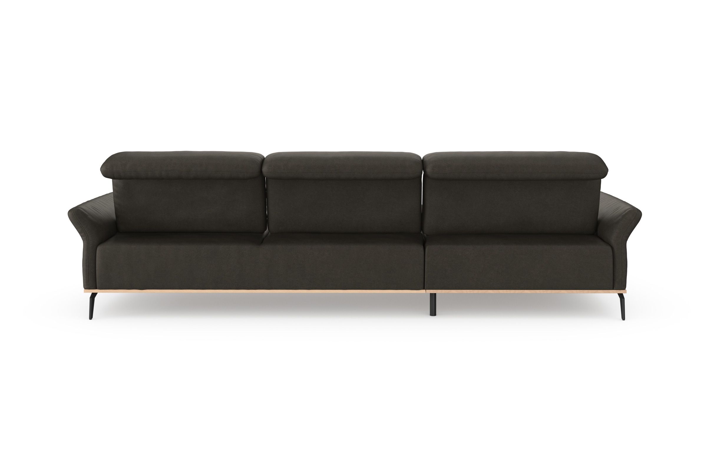Places of Style Ecksofa »Fjord L-Form«, massiv, wahlweise mit Armlehnfunktion, Kopf- Sitztiefenverstellung