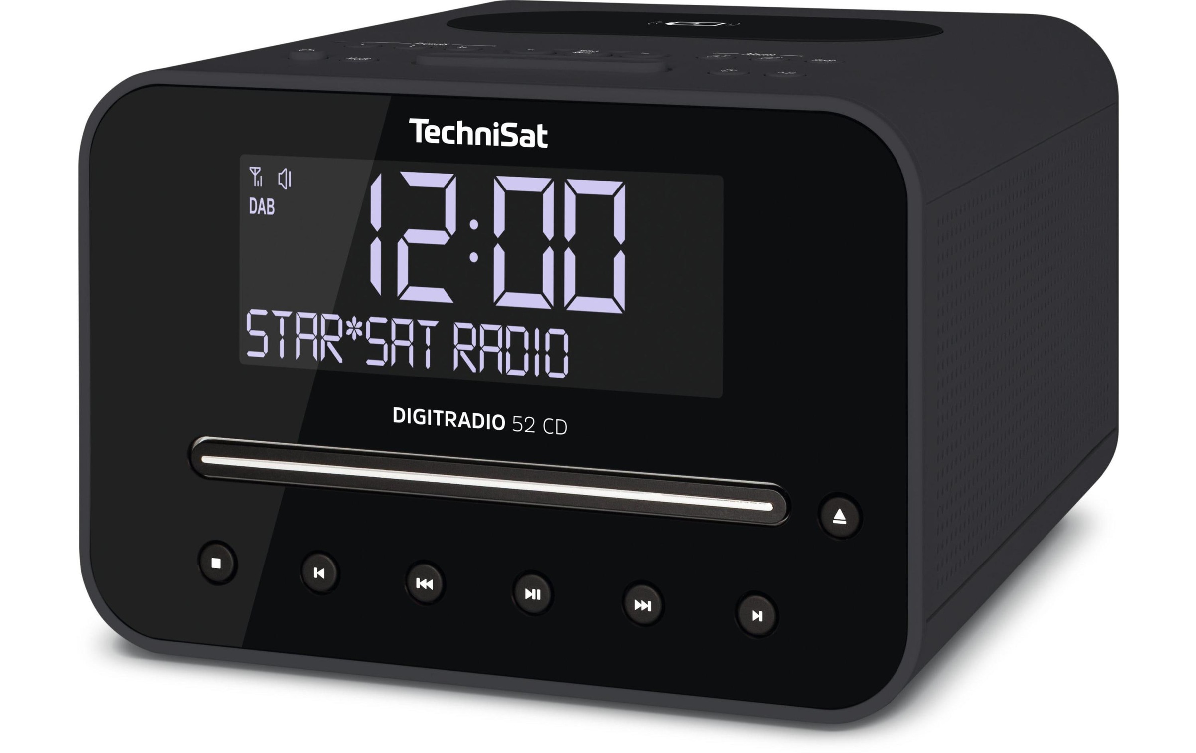 TechniSat Digitalradio (DAB+) »DigitRadio 52 CD Schwarz«, (Digitalradio (DAB+)-FM-Tuner)