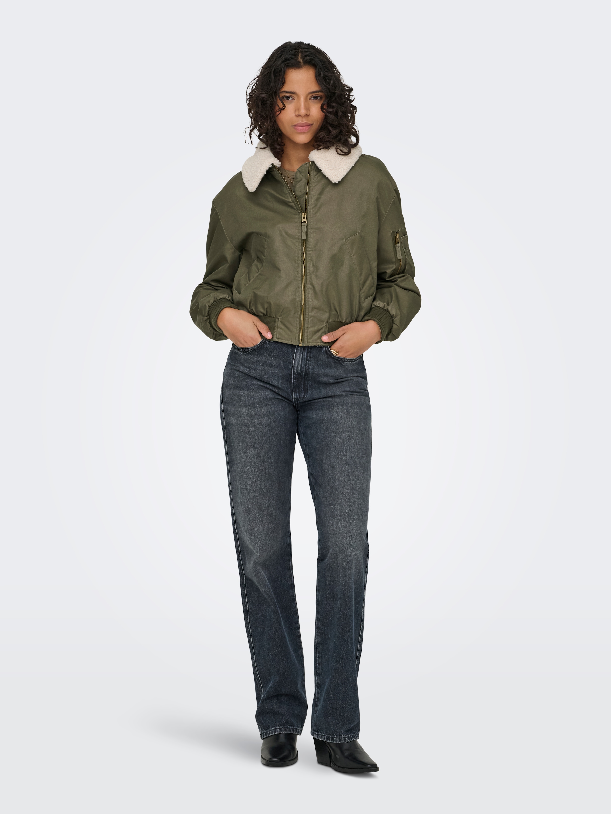 ONLY Bomberjacke »ONLSURI LIFE WASHED BOMBER CC OTW« ohne Kapuze