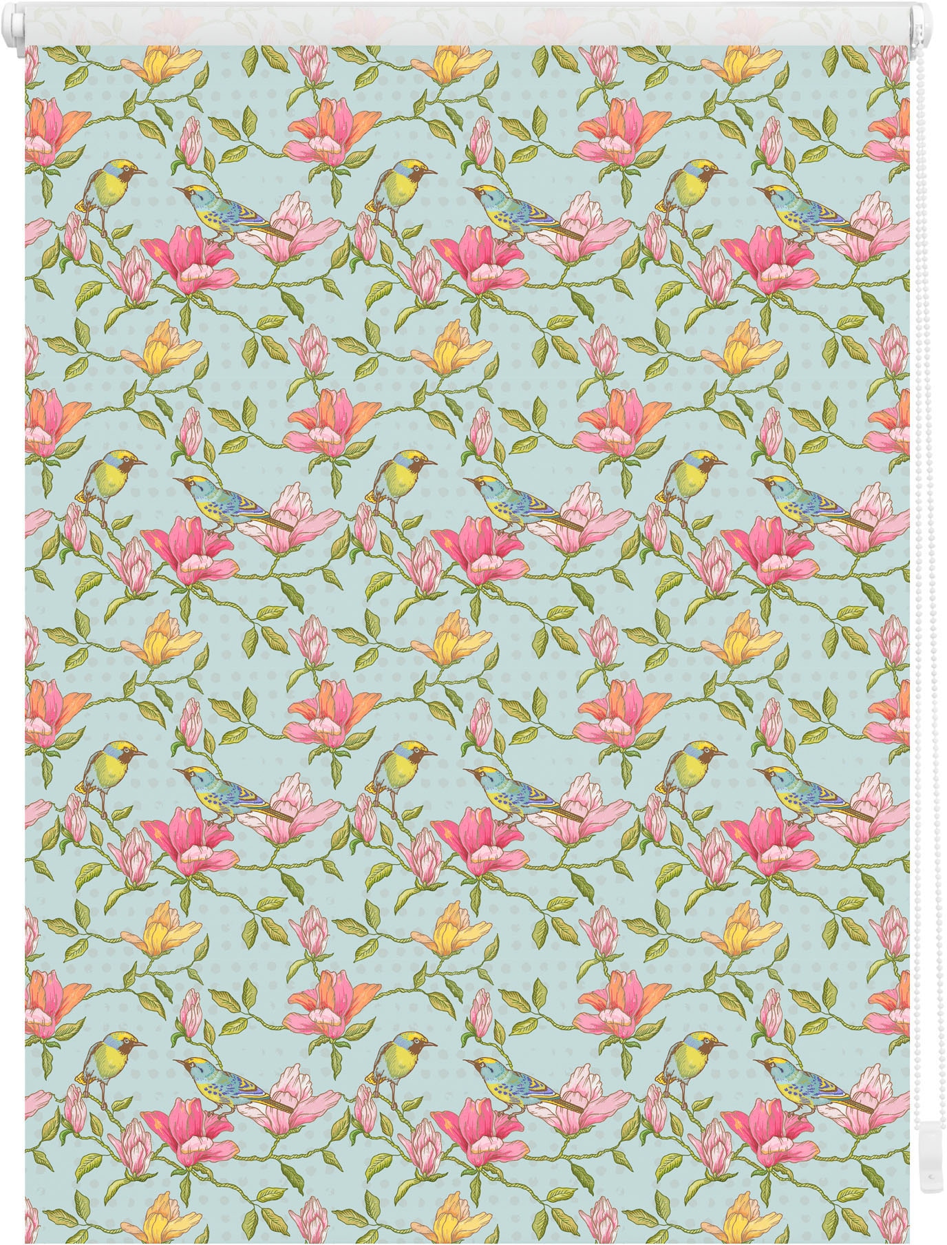 Image of LICHTBLICK ORIGINAL Seitenzugrollo "Klemmfix Motiv Birds" Lichtschutz ohne Bohren freihängend bedruckt