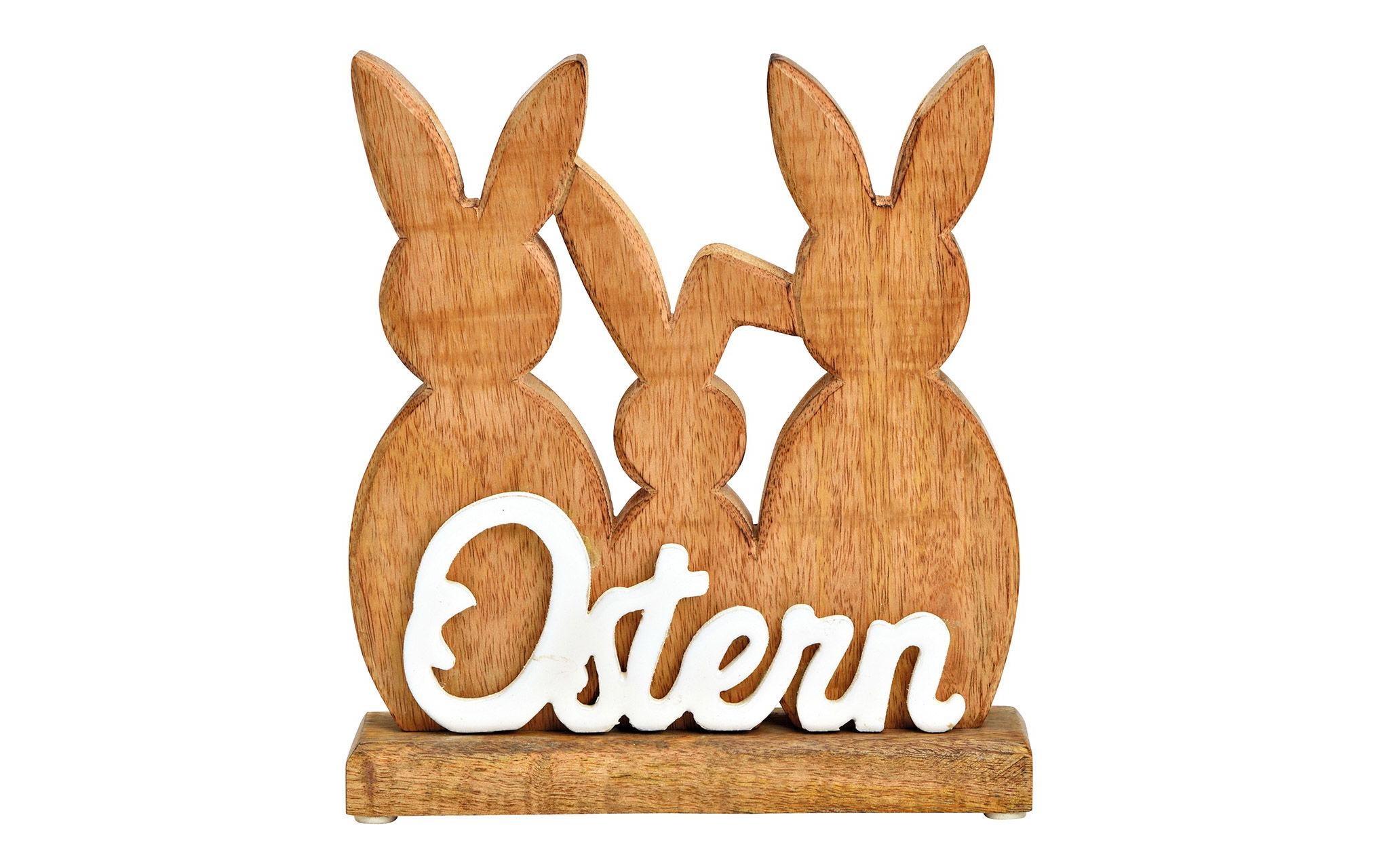 Image of Osterhase "G. Wurm Hase mit Schriftzug Ostern 21 x 22 x 5 cm"