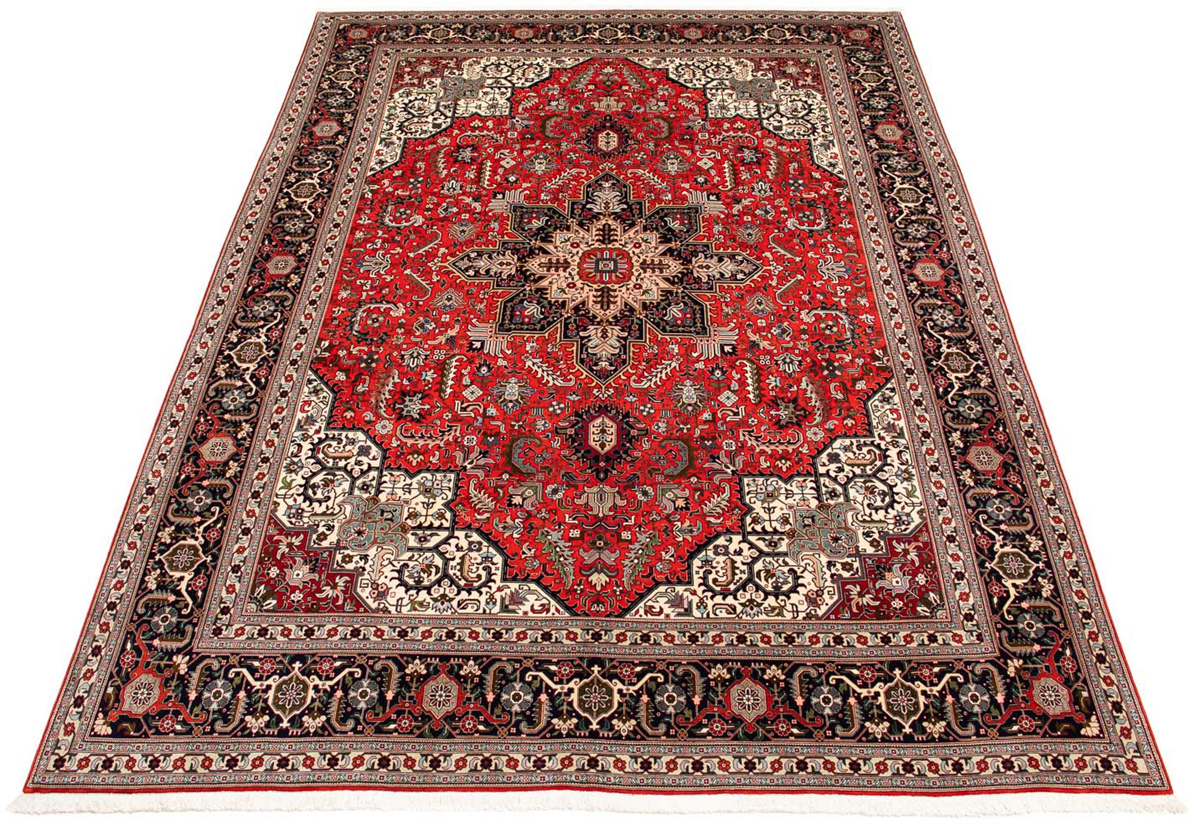 Image of morgenland Orientteppich »Perser - Täbriz - Royal - 407 x 298 cm - rost«, rechteckig, 7 mm Höhe, Wohnzimmer, Handgeknüpft, Einzelstück mit Zertifikat bei Ackermann Versand Schweiz