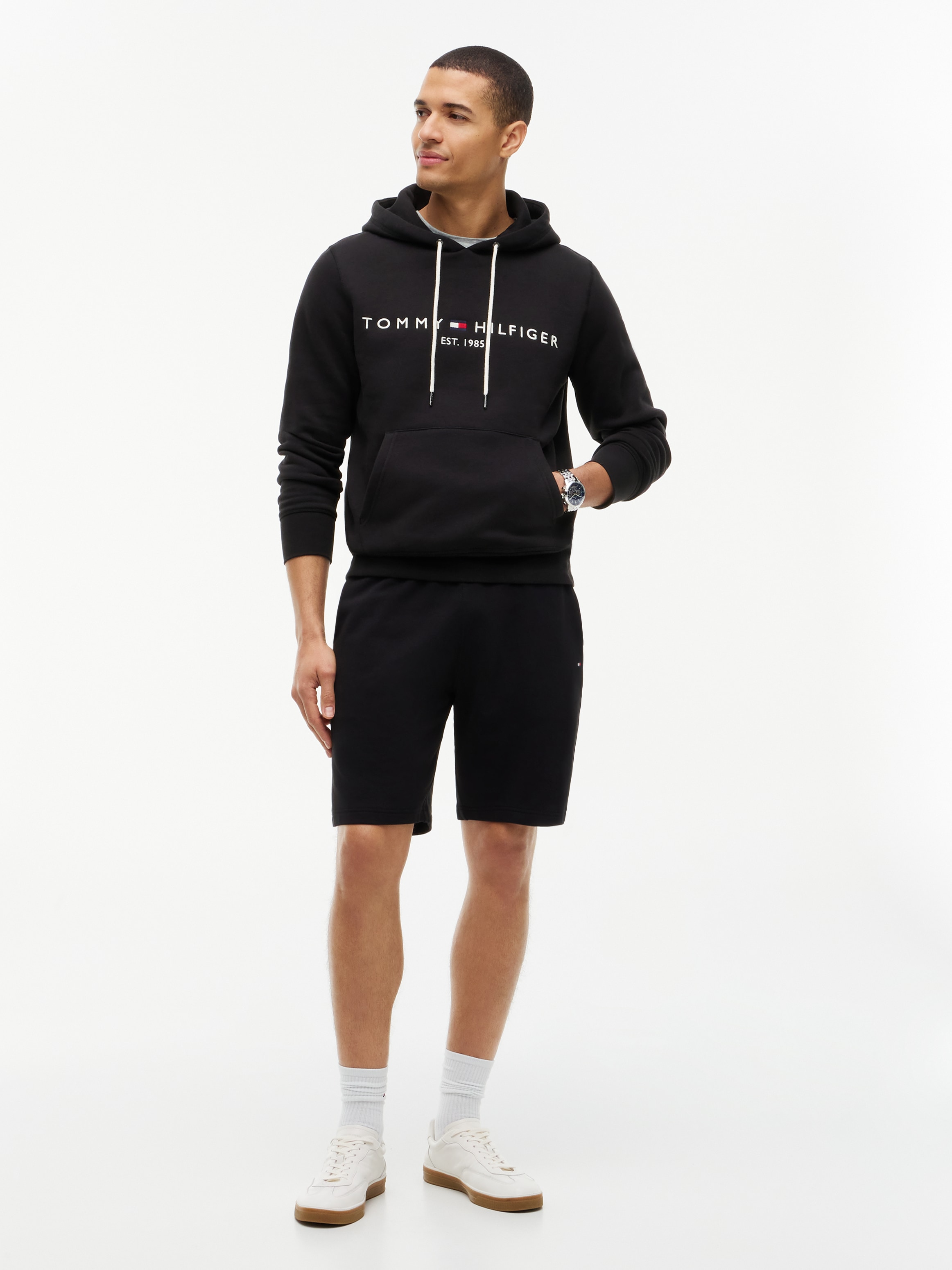 Tommy Hilfiger Sweat à capuche »TOMMY LOGO HOODY«, mélange coton
