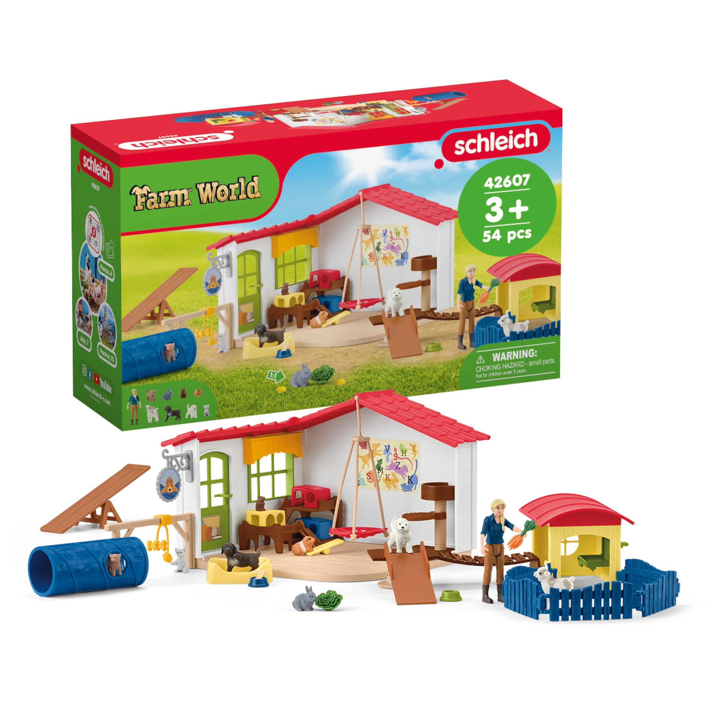 Image of Schleich Spielwelt "FARM WORLD, Tierhotel (42607)" Made in Europe