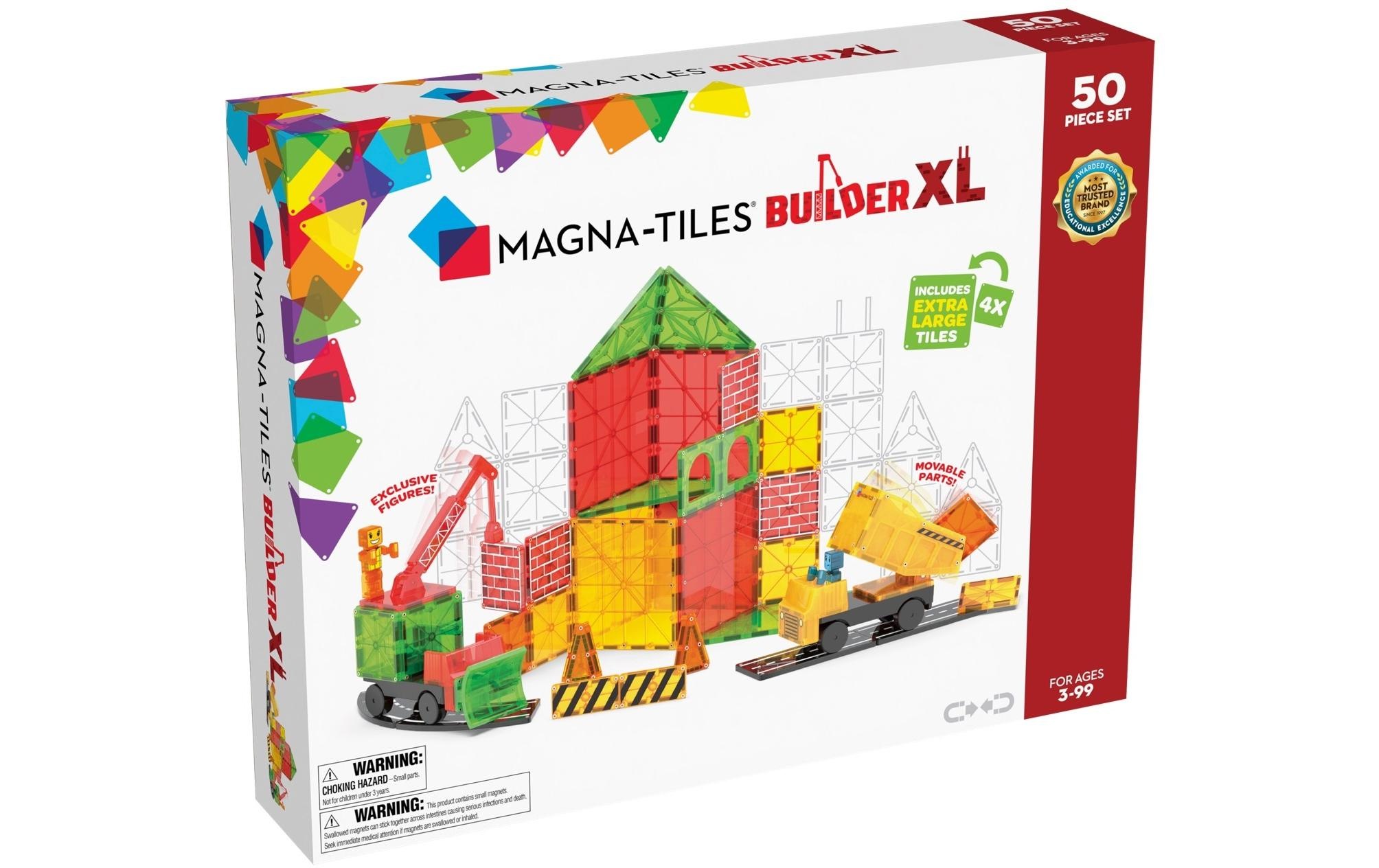 Image of Spielbausteine "Magna-Tiles Baustelle XL 50-teilig"