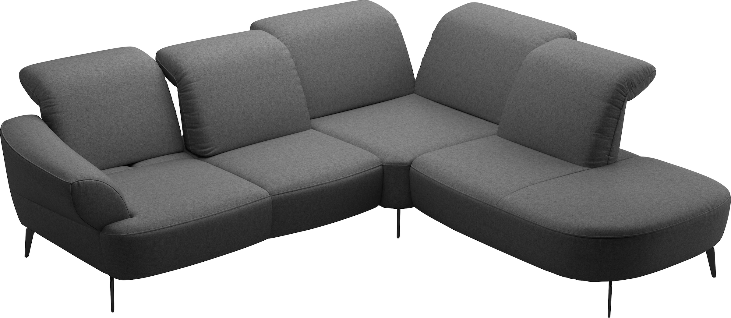 sit&more Ecksofa »Dance, L-Form, inkl. Sitztiefenverstellung«, inkl. Click&Seat, optional mit Kopfteilverstellung