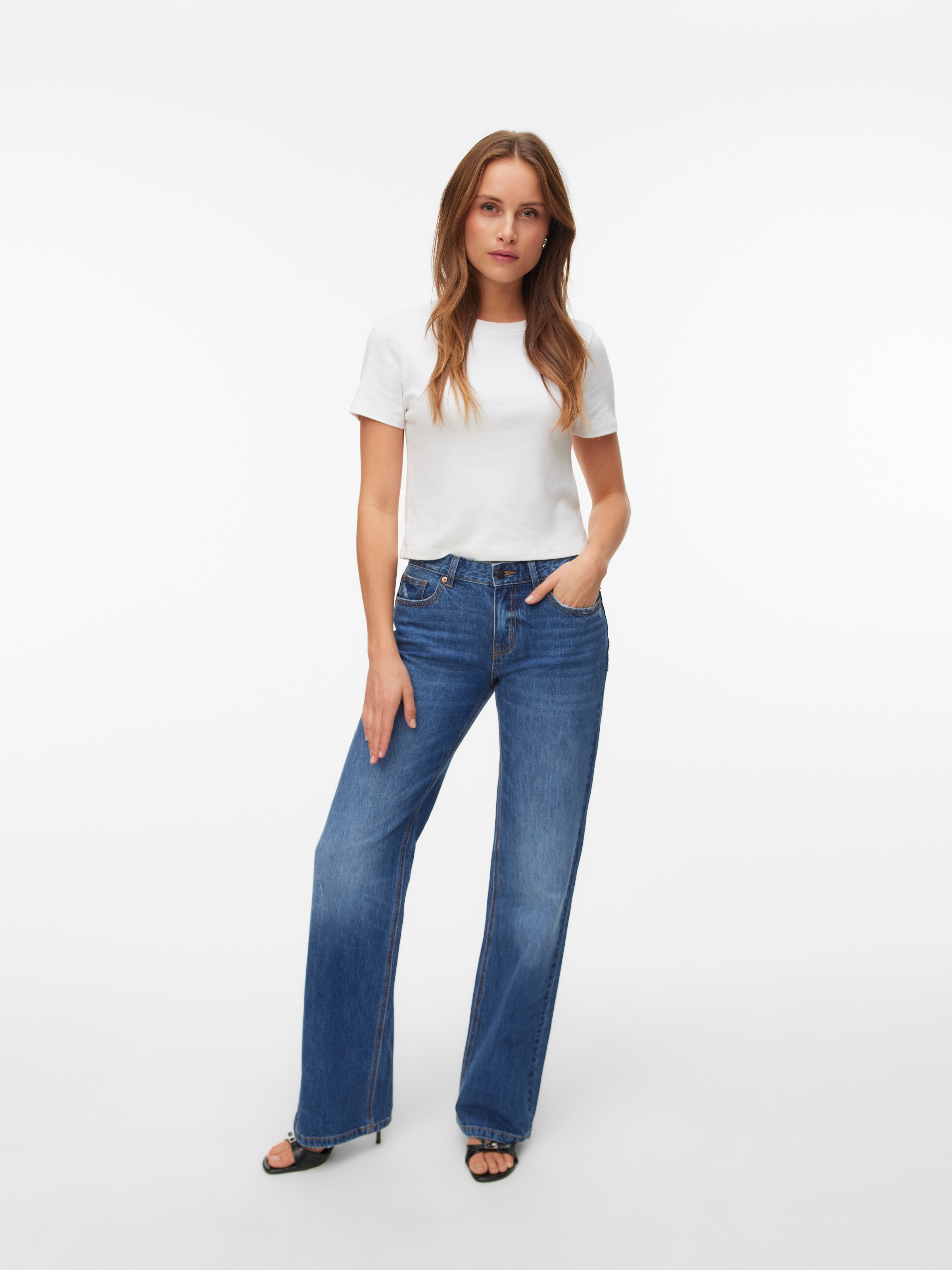 Vero Moda Bootcut-Jeans »VMASTA LR BOOTCUT JEANS LI3177 NOOS« Baumwollmischung, flared fit