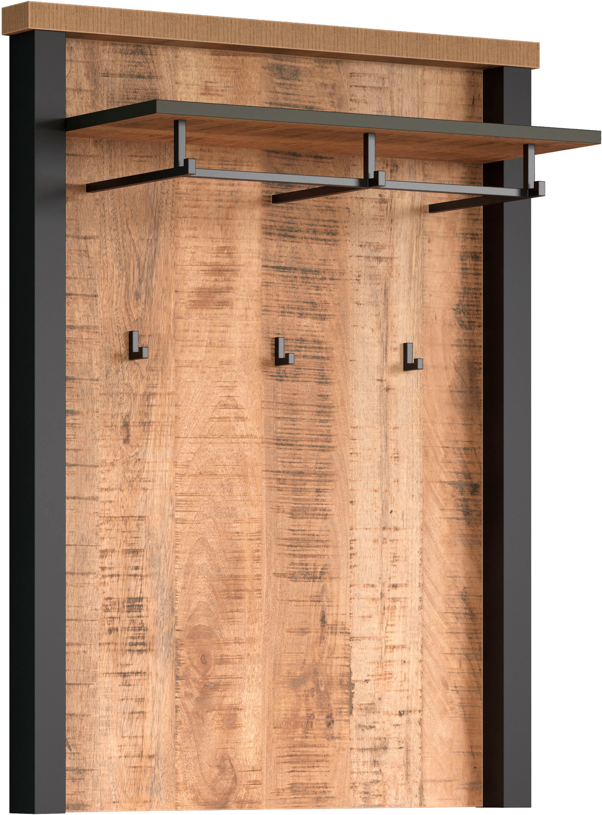 Image of Home affaire Garderobenpaneel "Elda" 1 Stk. tlg. Wandpaneel mit Ablage, 1 Kleiderstange, 3 Haken – (B/T/H) 73/27/95 cm