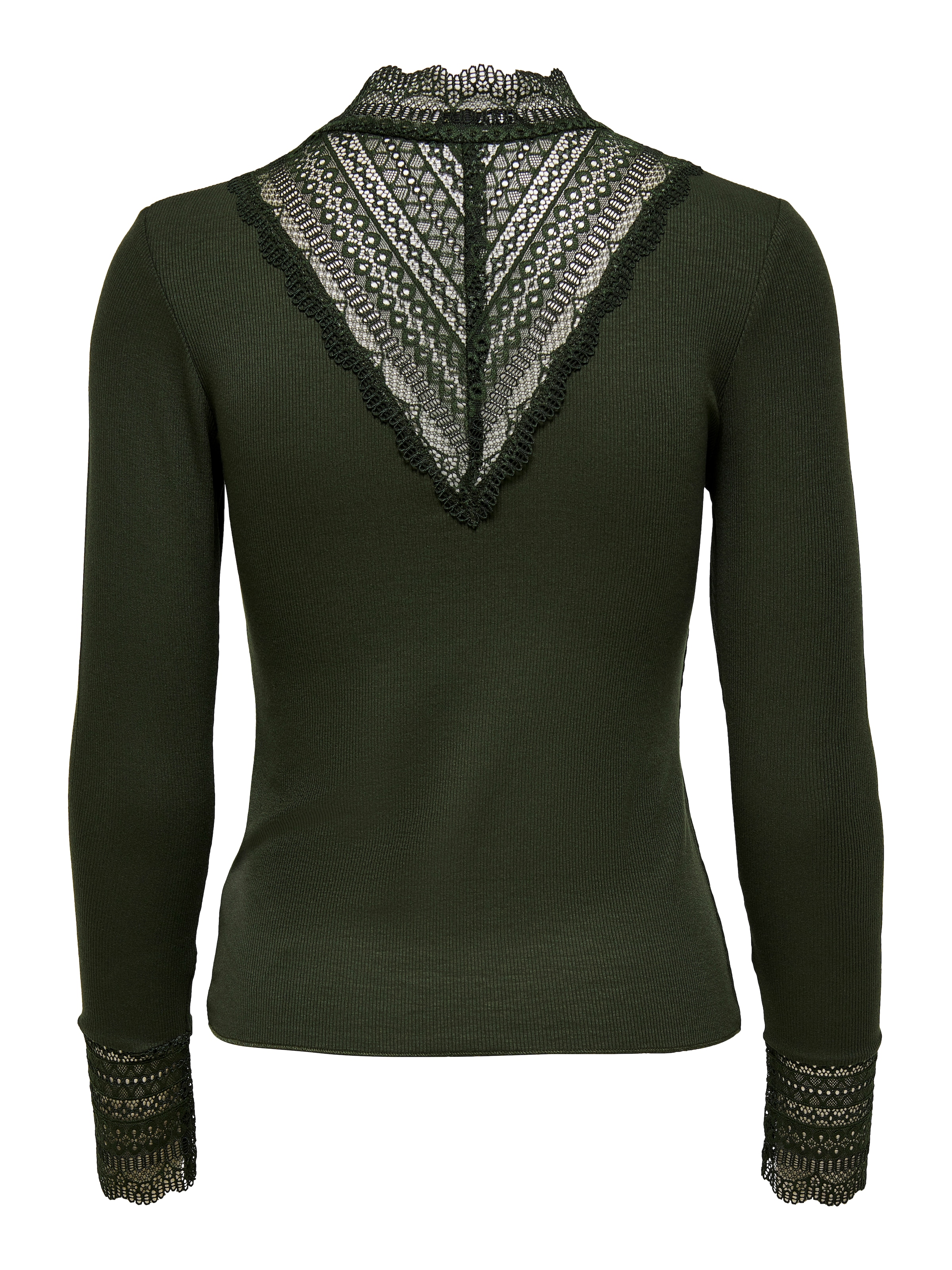 ONLY Spitzenshirt »ONLTILDE L/S HIGH NECK LACE TOP JRS«