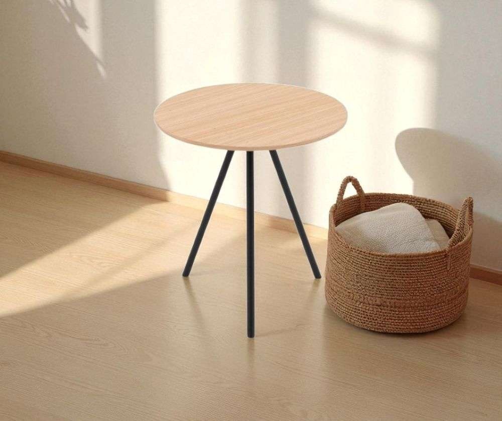 Image of Home affaire Couchtisch "Simple, Kaffeetisch, Satztisch, Tisch, Sofatisch" 1 Stk. tlg. Tischplatte mit Echtholzfurnier, Gestell aus Metall, FSC