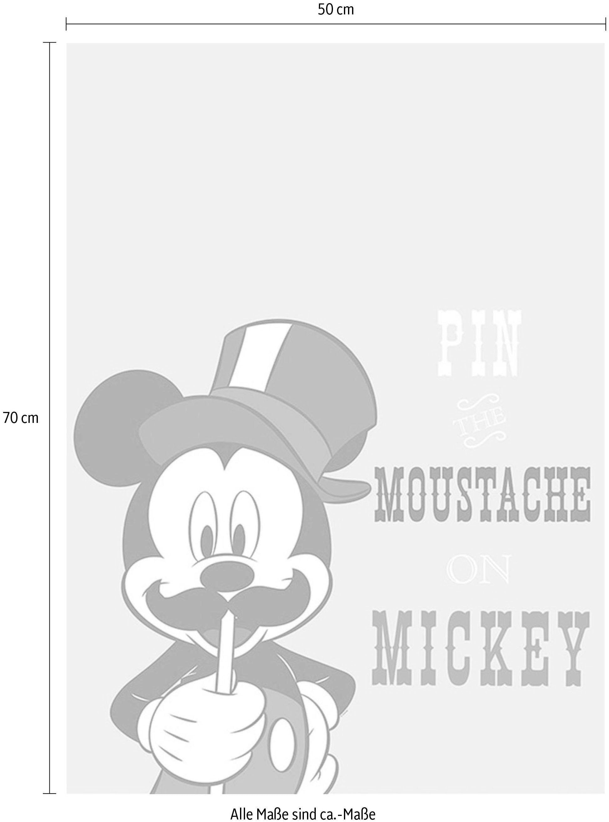 Komar Bild »Mickey Mouse Moustache«, Disney, (1 St.), Wandbild zur Dekoration im Kinderzimmer - ohne Rahmen
