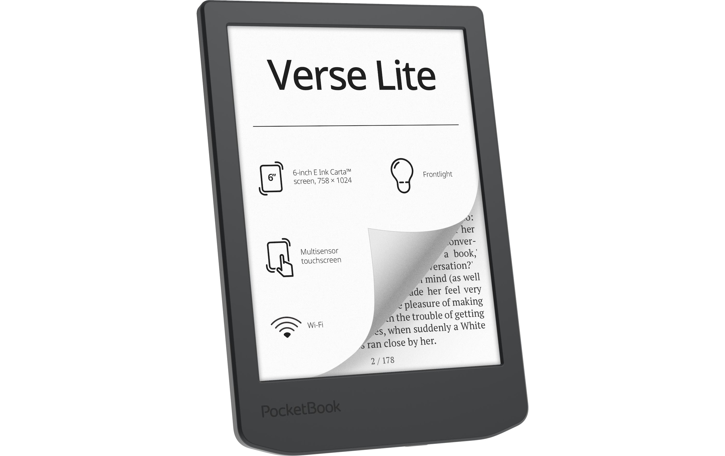 PocketBook E-Book »Verse Lite Midnight Grey«, (15,18 cm / 6 Zoll),)