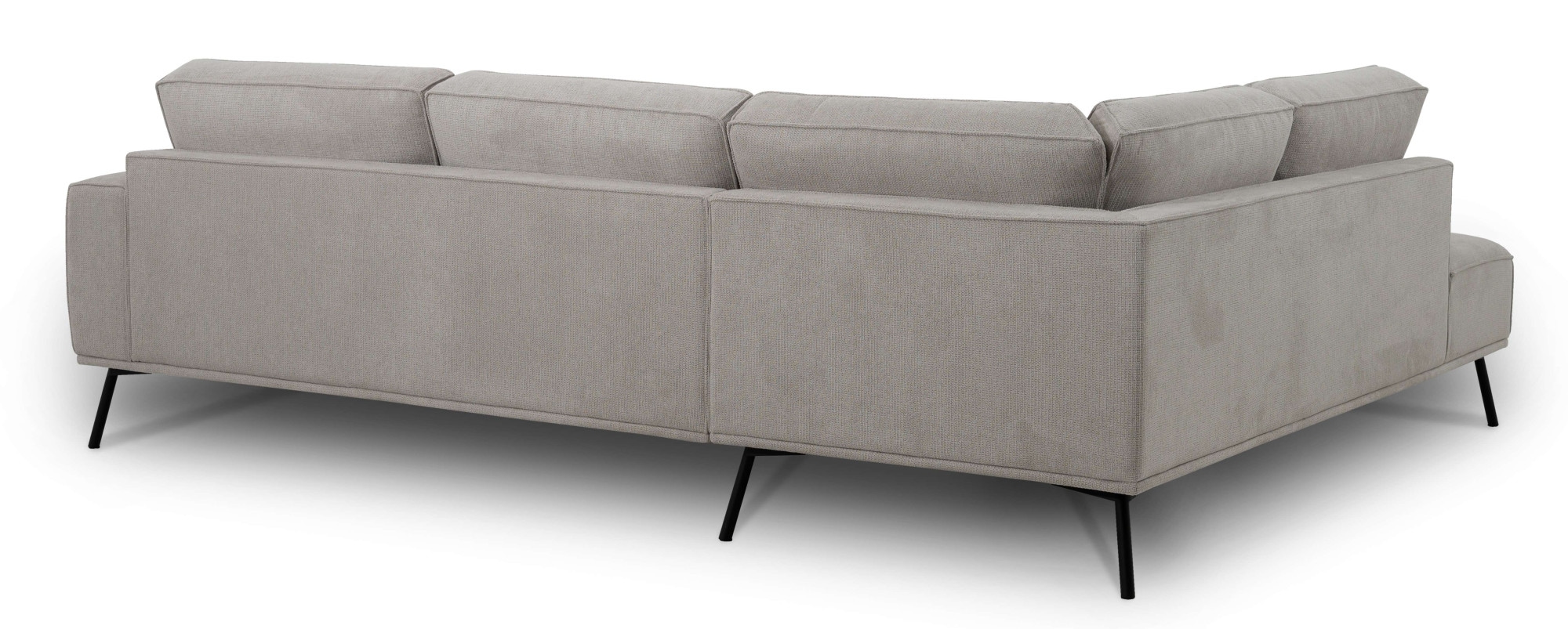 GOODproduct Canapé d'angle »Vosby« 260 cm, Chenille,  mit dekorativer Kedernaht, Wellenunterfederung