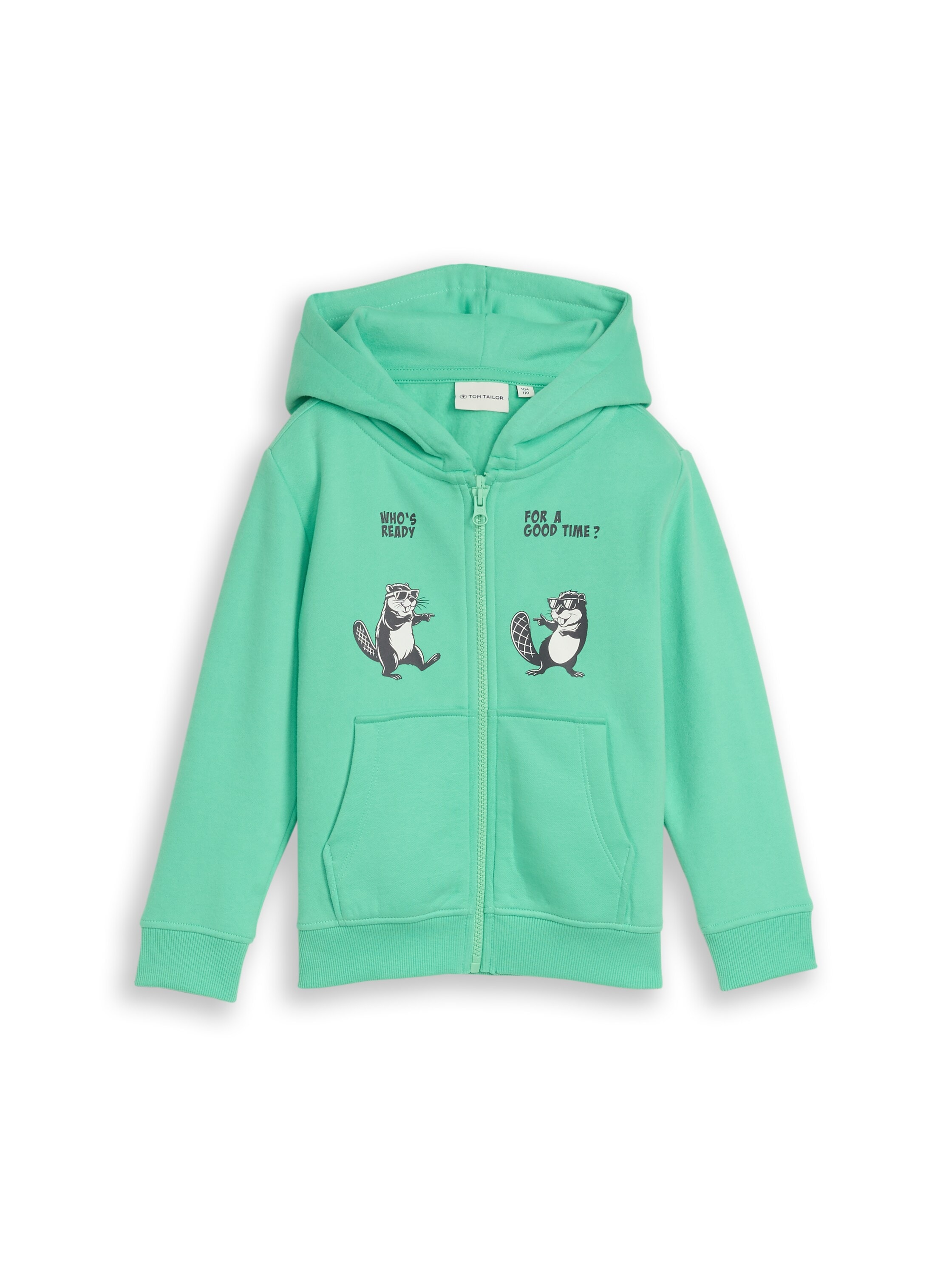 Image of TOM TAILOR Kapuzensweatjacke mit Prints / Reissverschluss / für Kids