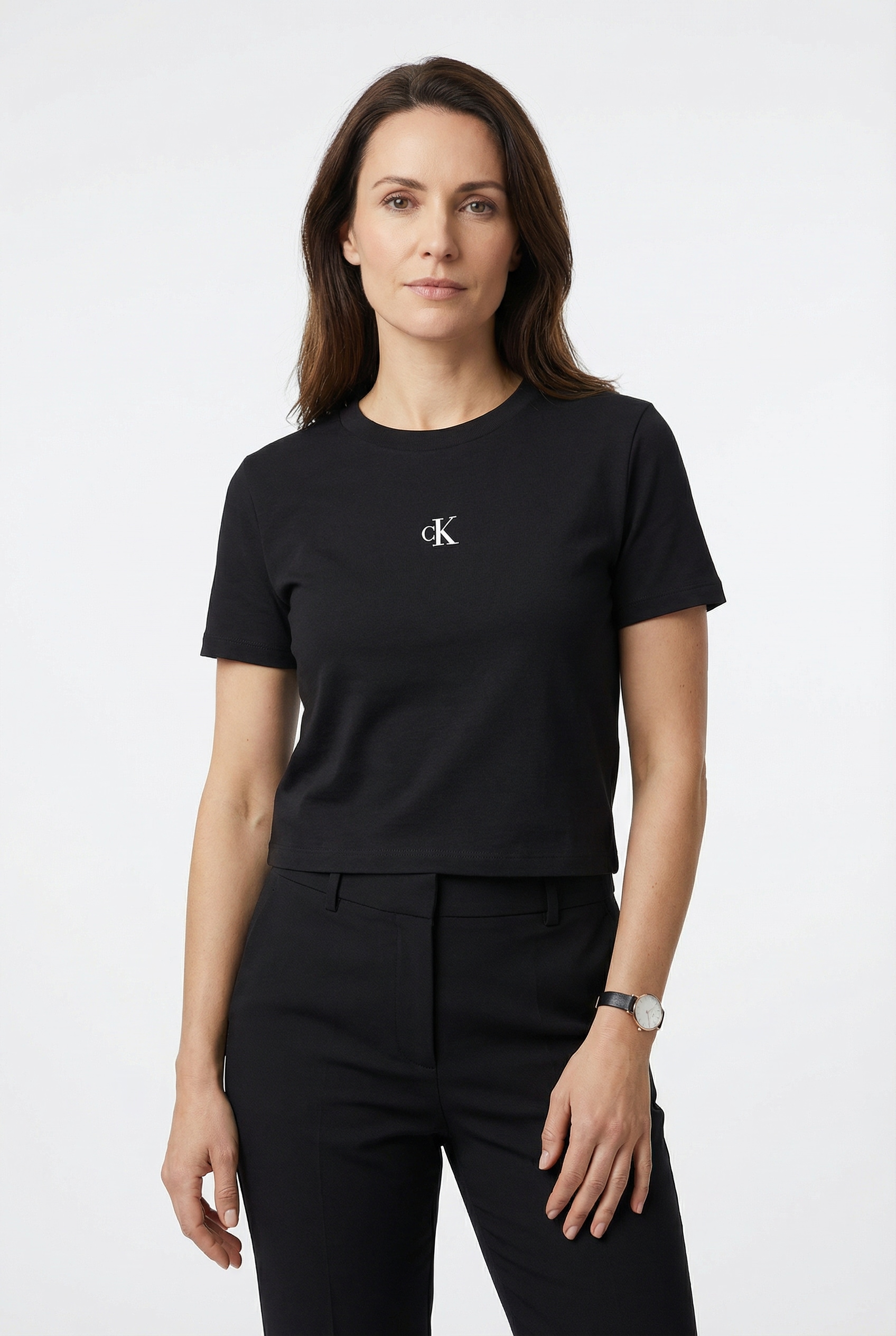 Image of Calvin Klein Jeans T-Shirt "LOGO CROPPED TEE" Boxy fit mit Rundhalsausschnitt, mit Logoschriftzug