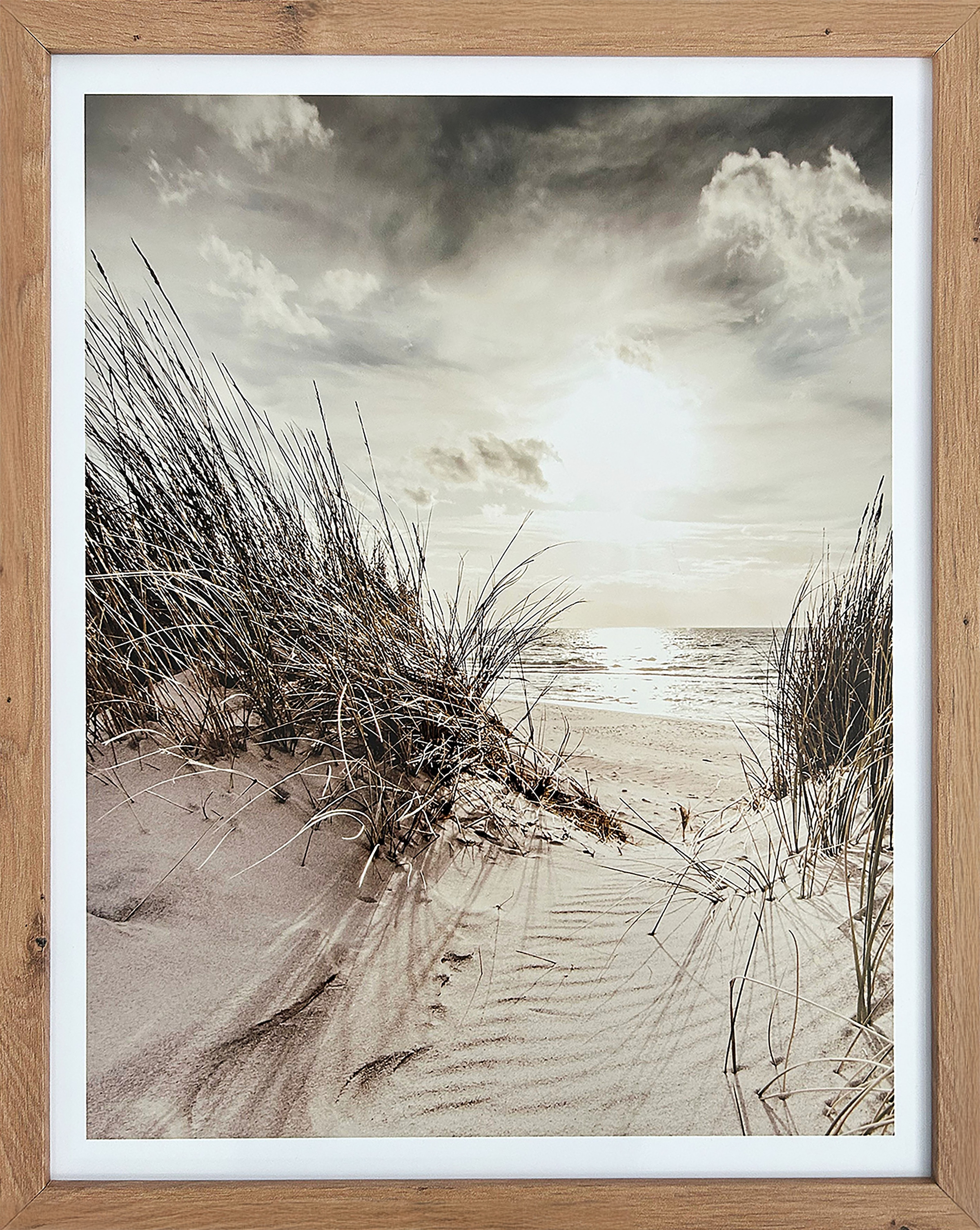 Image of Bönninghoff Bild mit Rahmen "Wandbild gerahmt STRAND DÜNE 40x50 cm – Küsten Wanddeko maritim" Landschaft Meer Meer Bilder Natur Strand Strandbilder 1 Stk. tlg. mit dekorativem Rahmen