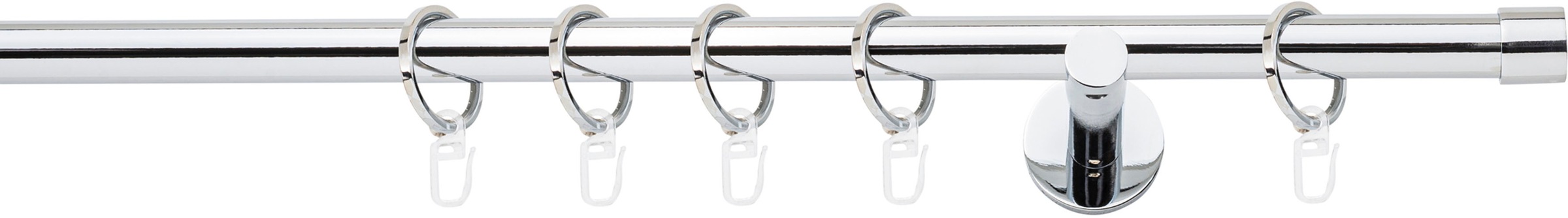 mydeco Gardinenstange »20mm Cap Wandträger 12 cm« 1 läufig-läufig Fixmass