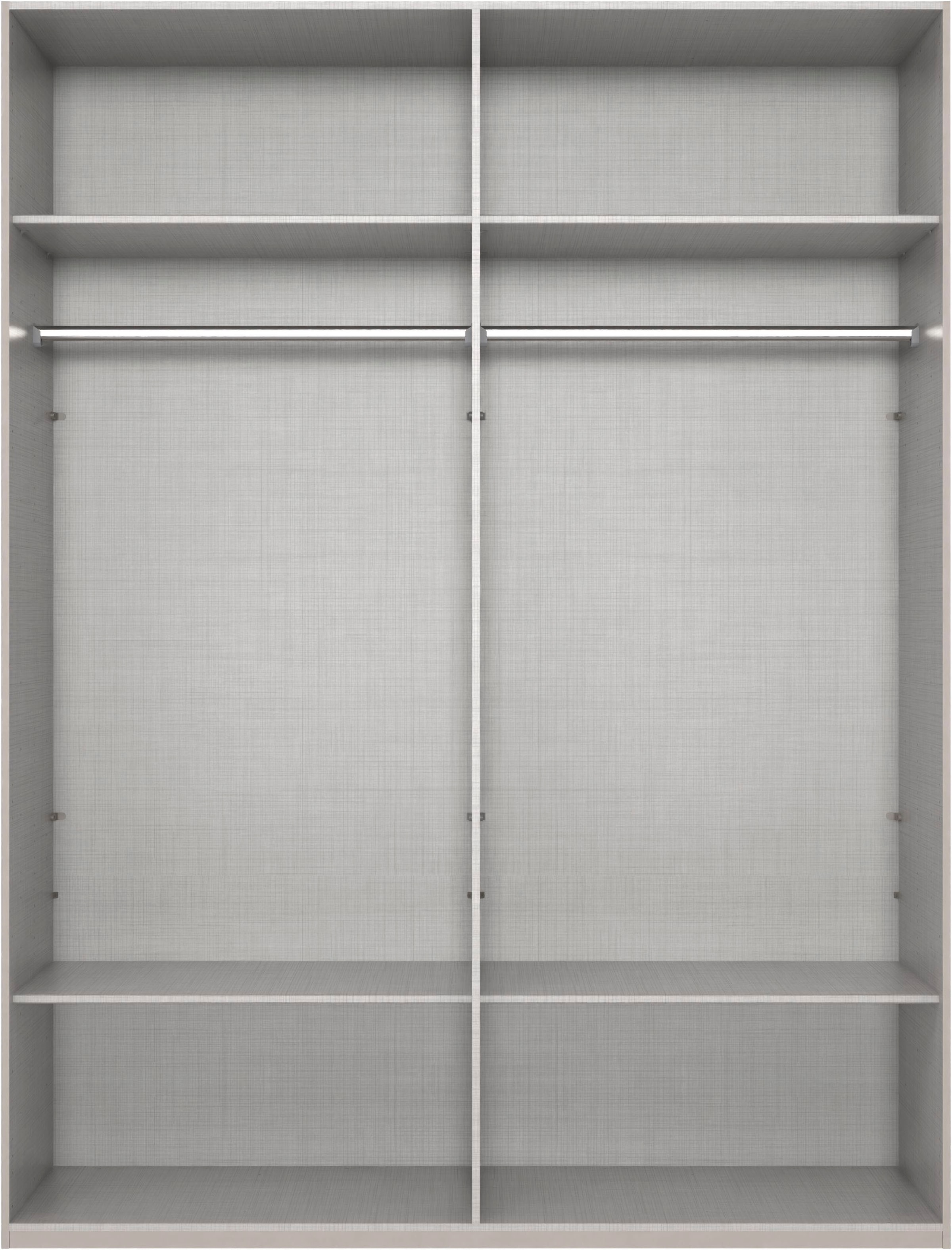 Wimex Kleiderschrank »Mugano,in 8 Breiten,3 Höhen,2 Tiefen, viele Farben, Made in Germany«, (in Basic oder Premium Ausstattung mit 2 weiteren Einlegeböden), mit langen oder kurzen Griffen aus Metall, mit oder ohne Spiegel