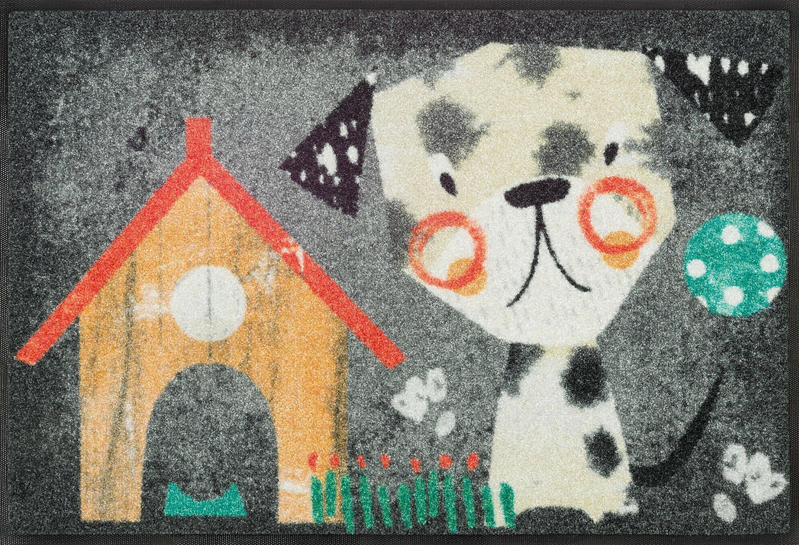 Image of wash+dry by Kleen-Tex Fussmatte »Benno«, rechteckig, 7 mm Höhe, Schmutzfangmatte, Motiv Hund, rutschhemmend, waschbar bei Ackermann Versand Schweiz