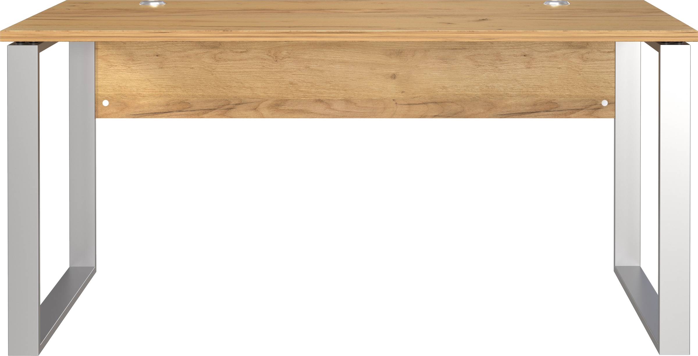 Image of GERMANIA Schreibtisch "Altino" Kufen aus Metall, 2x Kabeldurchlass, Breite 160 cm, Made in Germany