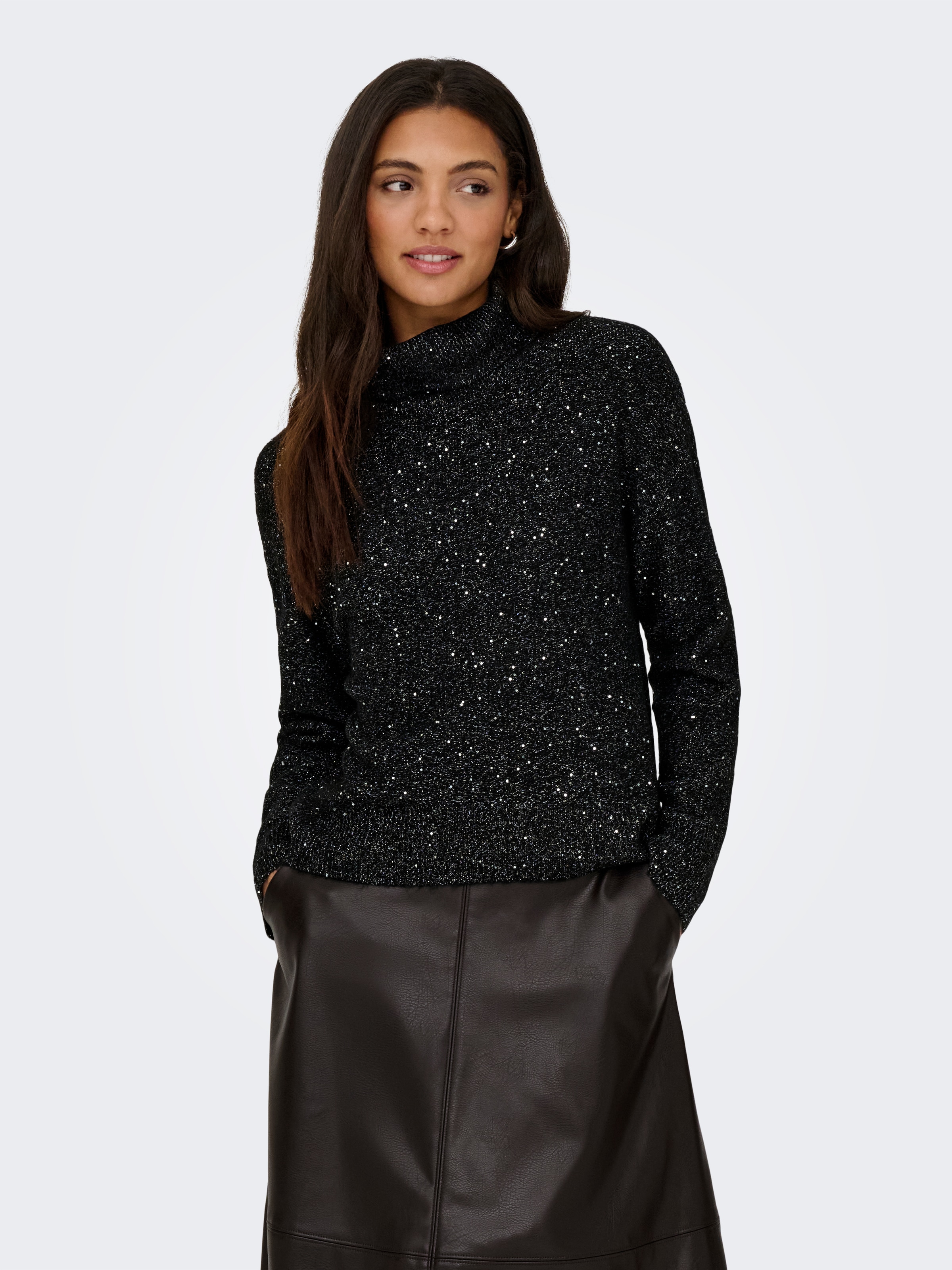 ONLY Pull à col roulé »ONLARIZONA LS SEQUINS ROLLNECK PULL KNT«