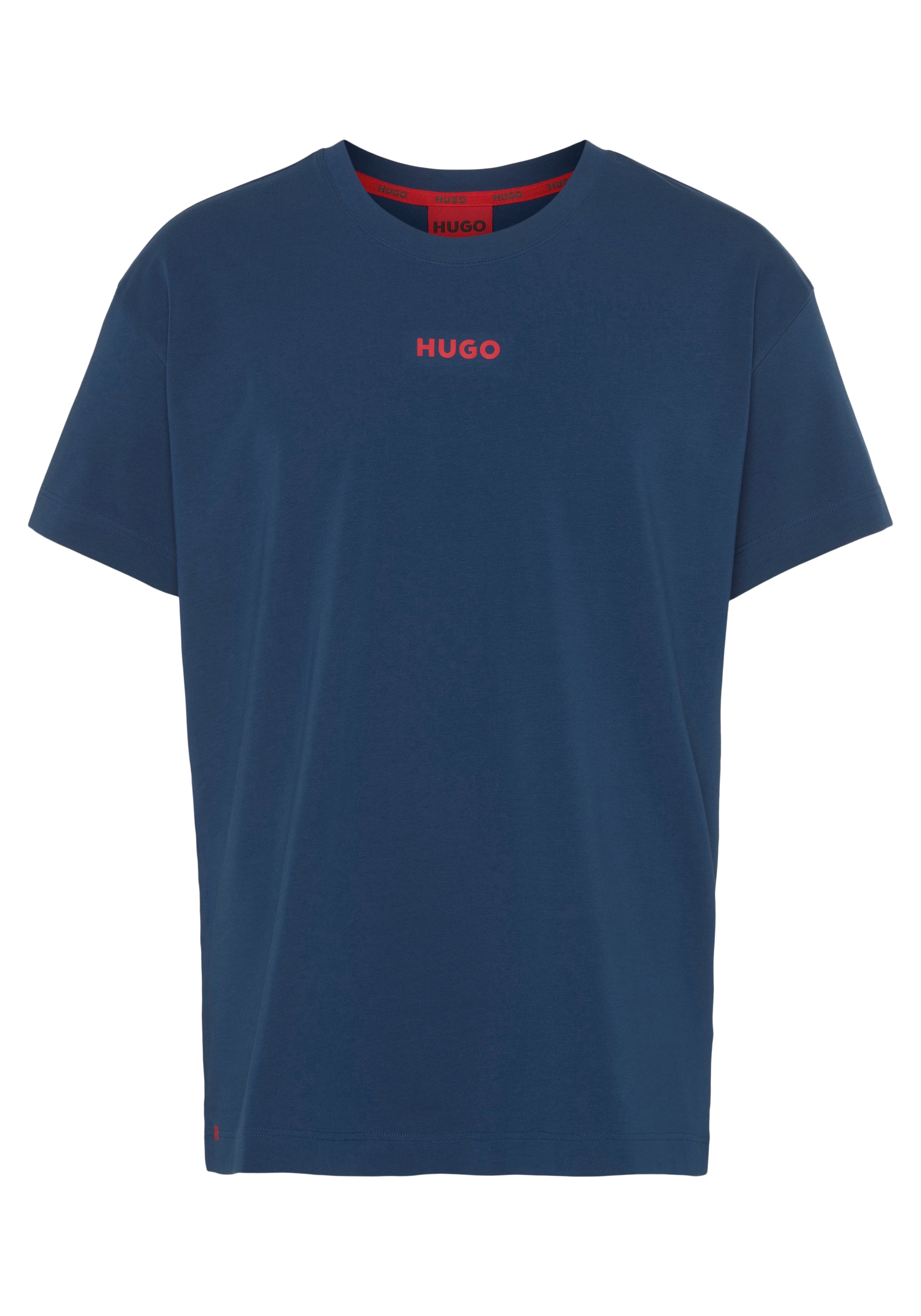 HUGO T-Shirt«, T-Shirt »Linked bestellen Logoschriftzug mit HUGO ♕ versandkostenfrei