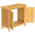 Schütte Waschbeckenunterschrank »Bambus«, mit zwei Türen, Badmöbel mit Siphonausschnitt, Breite 67 cm, nachhaltiges Badmöbel Bambus