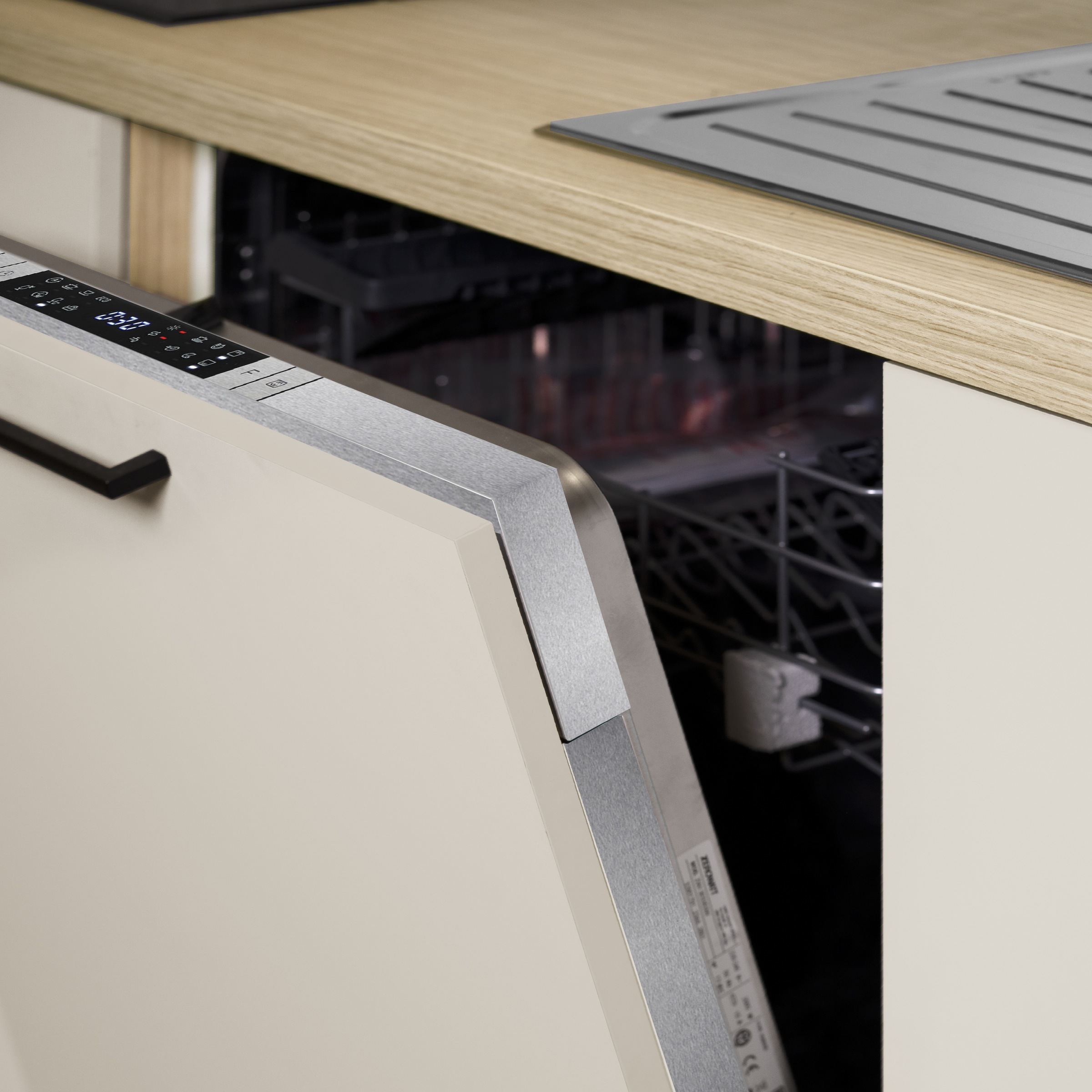 KOCHSTATION Kitchenette »Luna, Küchenzeile mit Spüle + Siphon, ohne E-Geräte« Breite 182 cm,Türen mit Soft-Close Funktion, Metalgriffe,Made in Italy